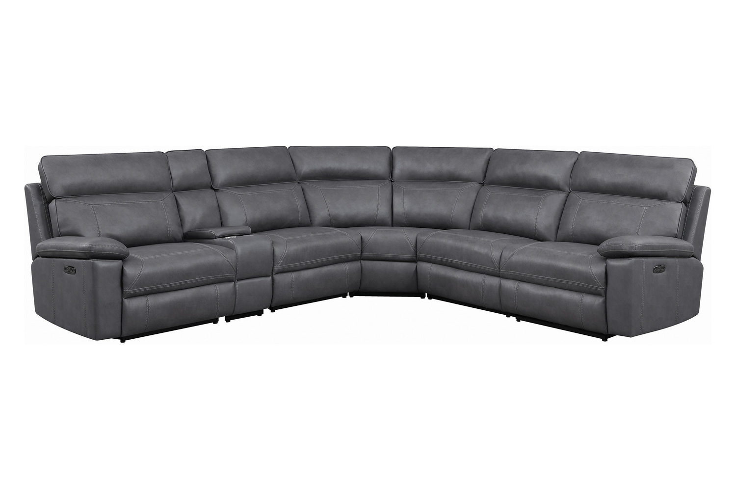 Coaster Albany 6-Piece Power Sectional - Gray