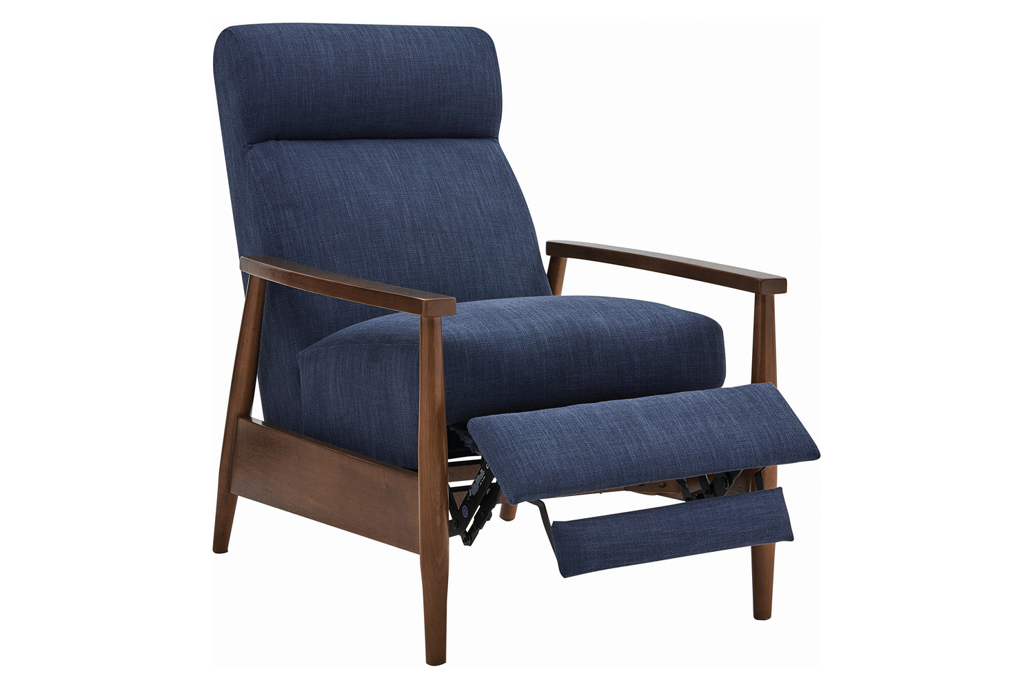 Coaster™ Upholstered Push-Back Recliner - Navy Blue