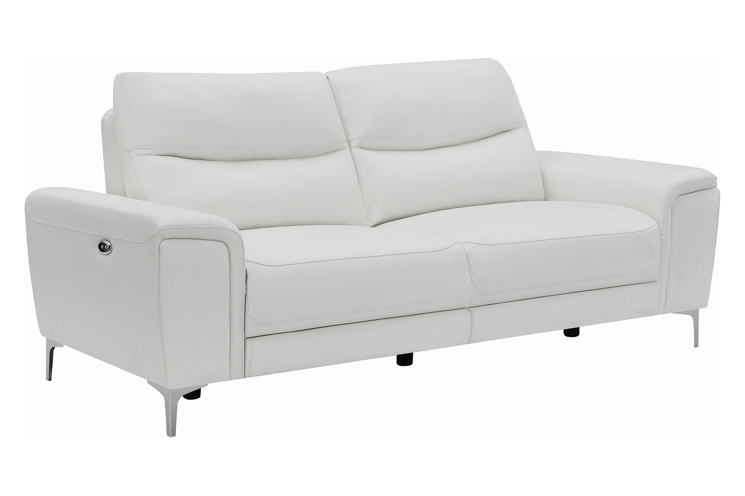 Coaster - Largo Upholstered Power Sofa in White