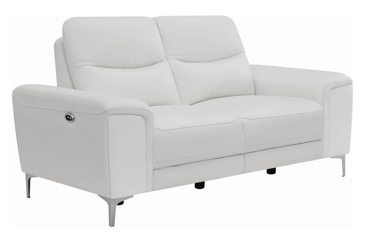 Coaster - Largo Upholstered Power Sofa in White