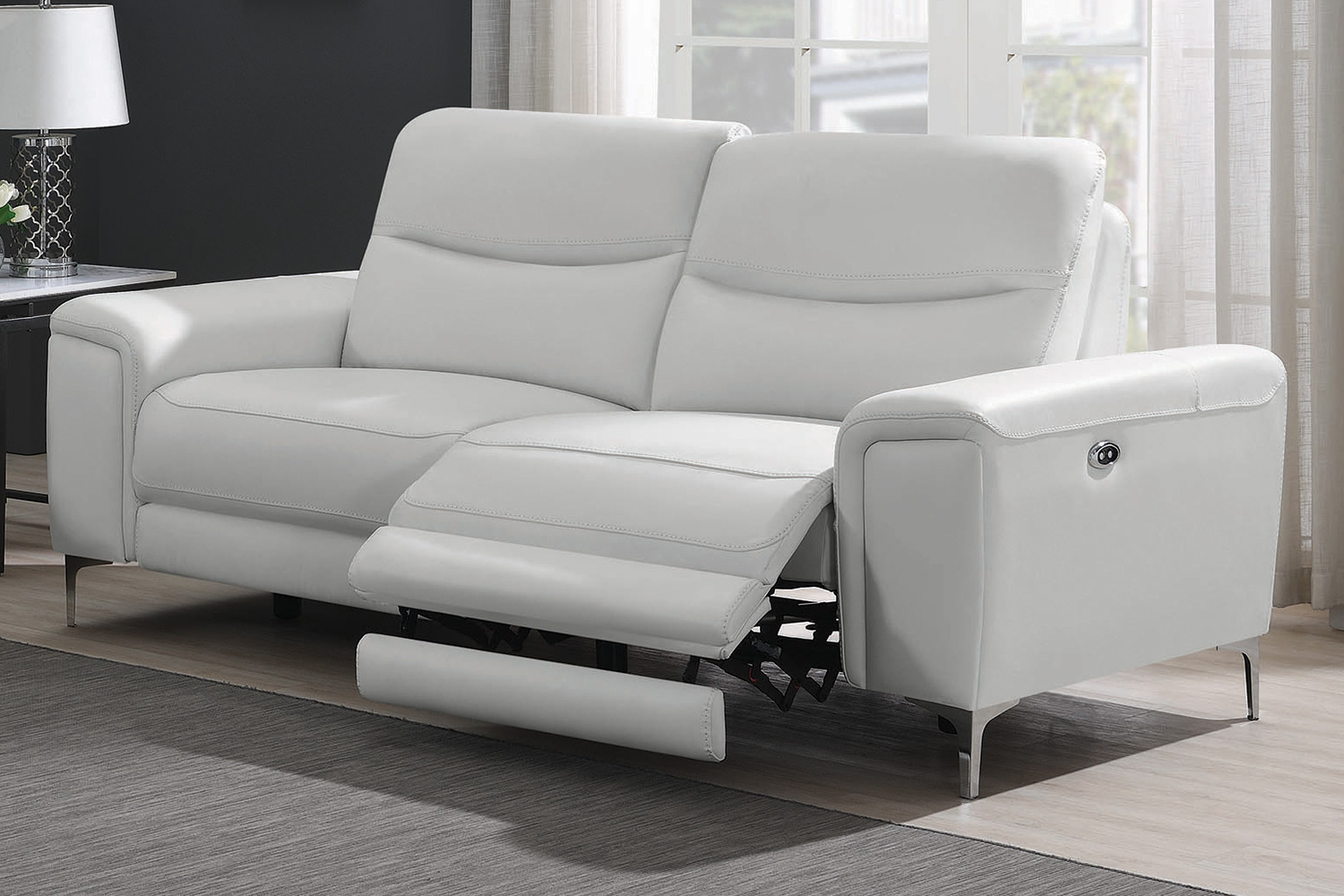 Coaster - Largo Upholstered Power Sofa in White