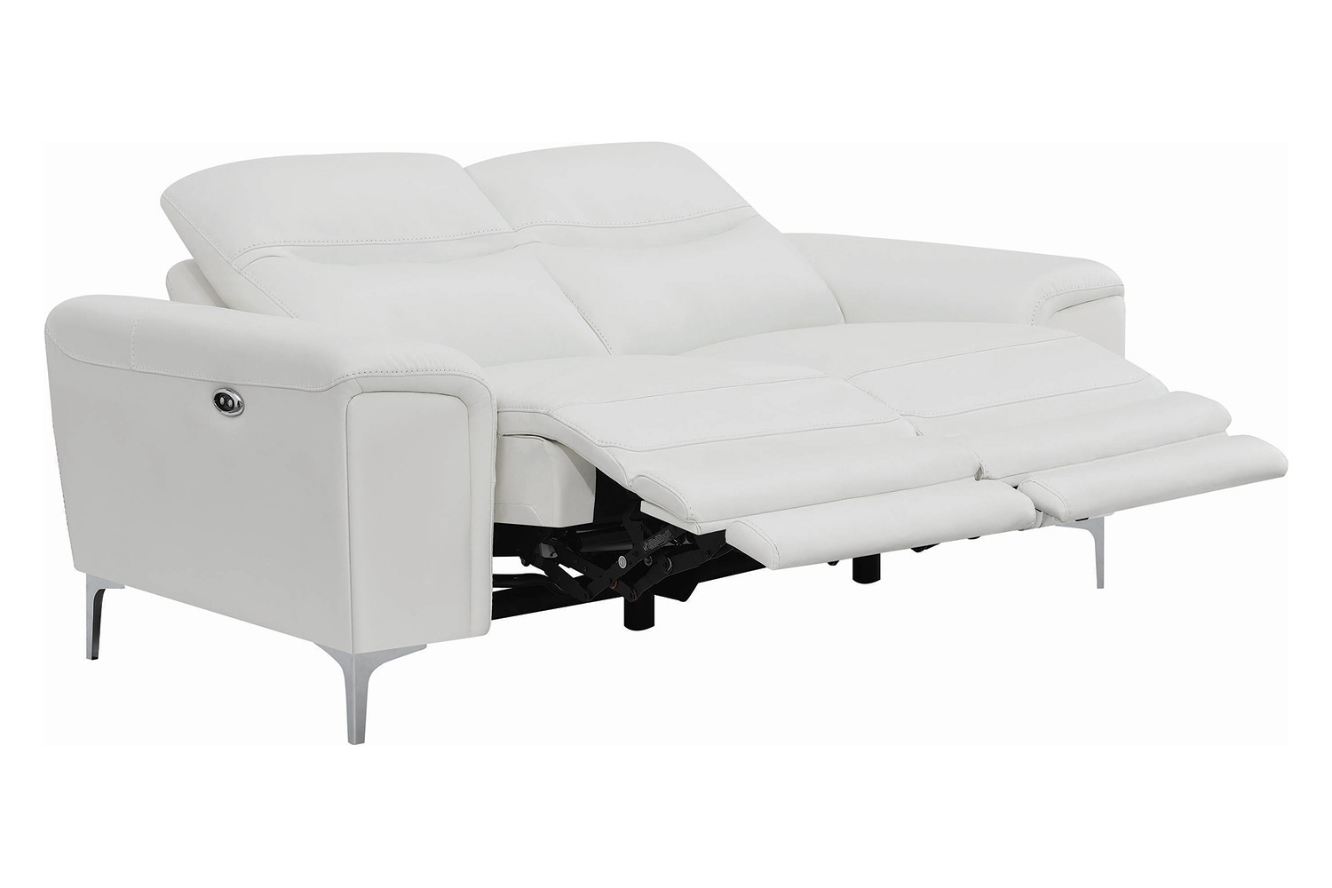 Coaster - Largo Upholstered Power Loveseat in White