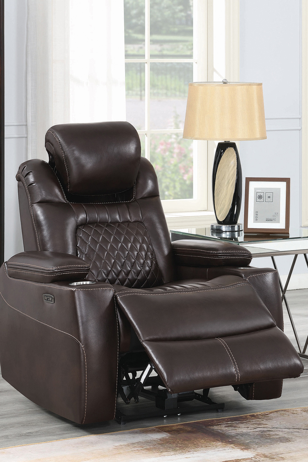 Coaster™ Korbach Upholstered Power Recliner - Espresso