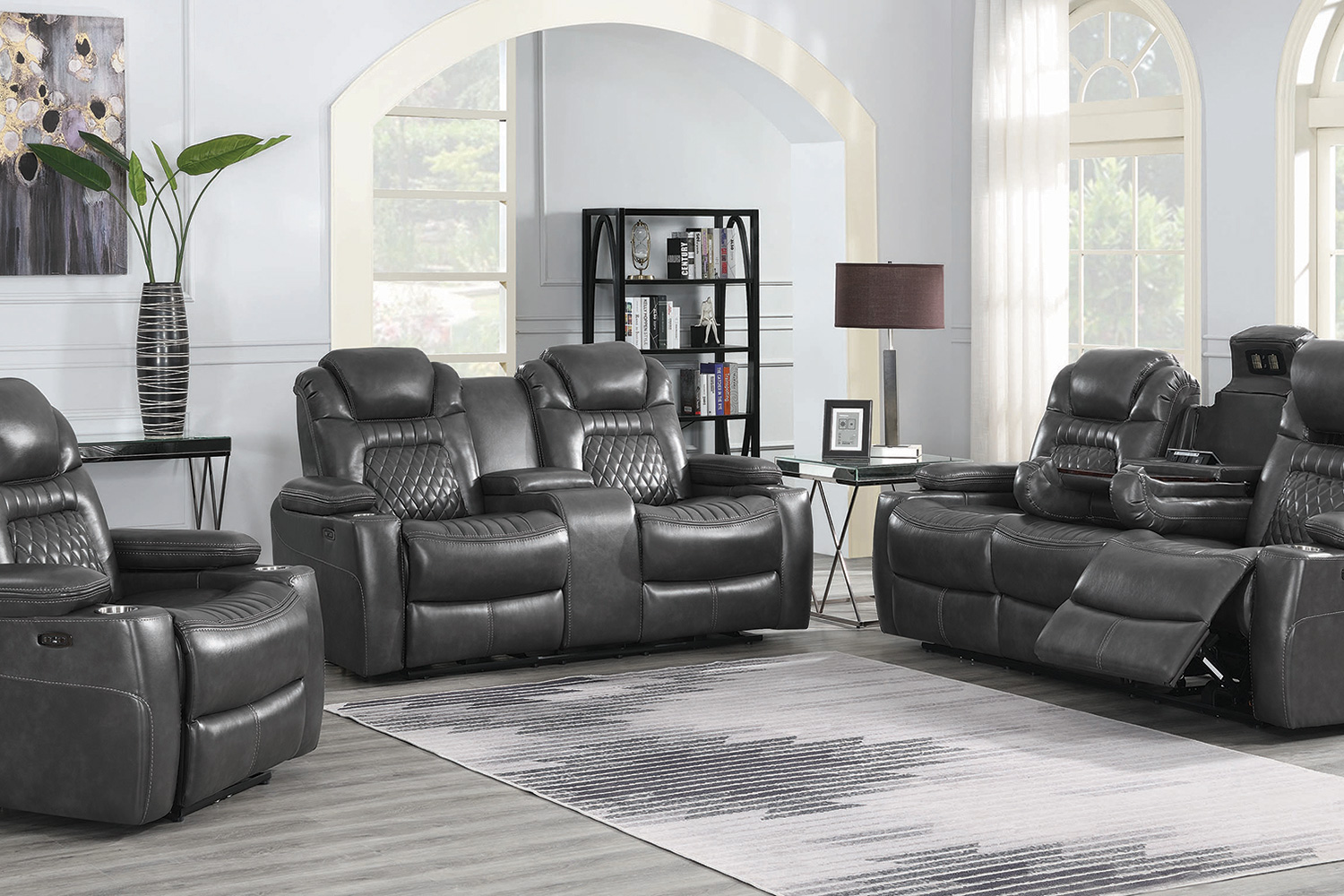 Coaster Korbach Upholstered Power Sofa - Charcoal