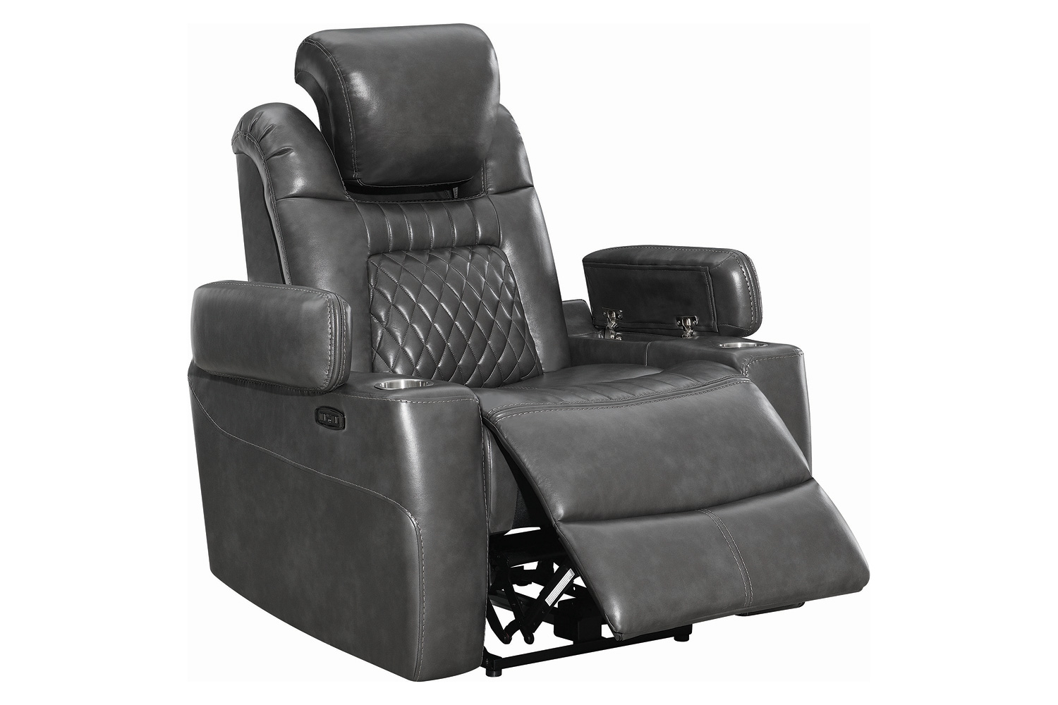 Coaster™ Korbach Upholstered Power Recliner - Charcoal