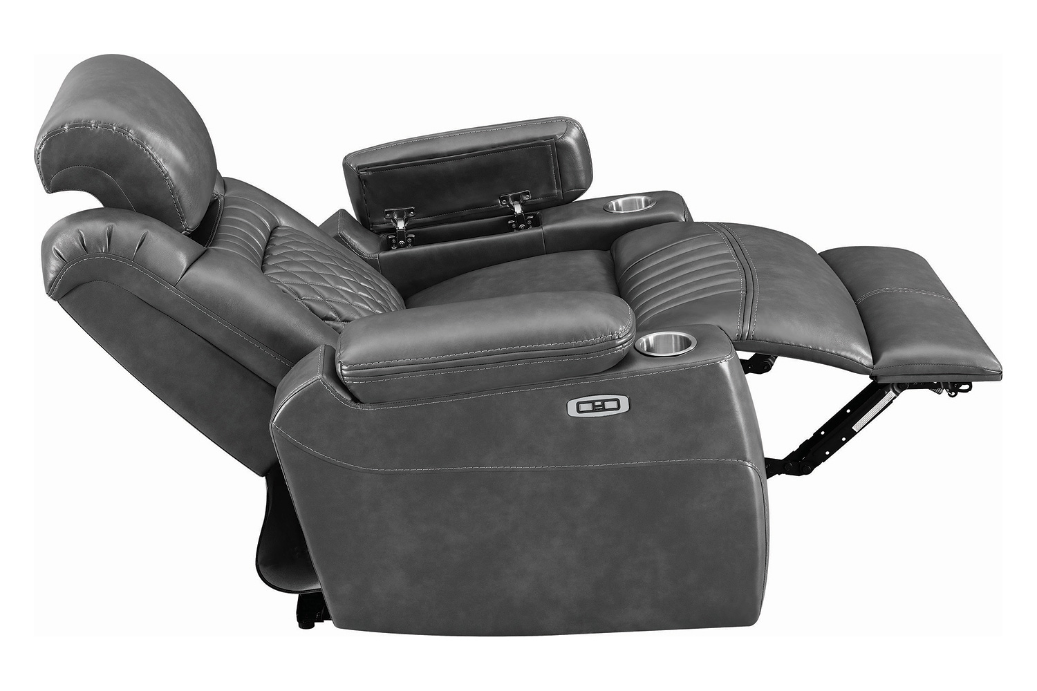 Coaster™ Korbach Upholstered Power Recliner - Charcoal