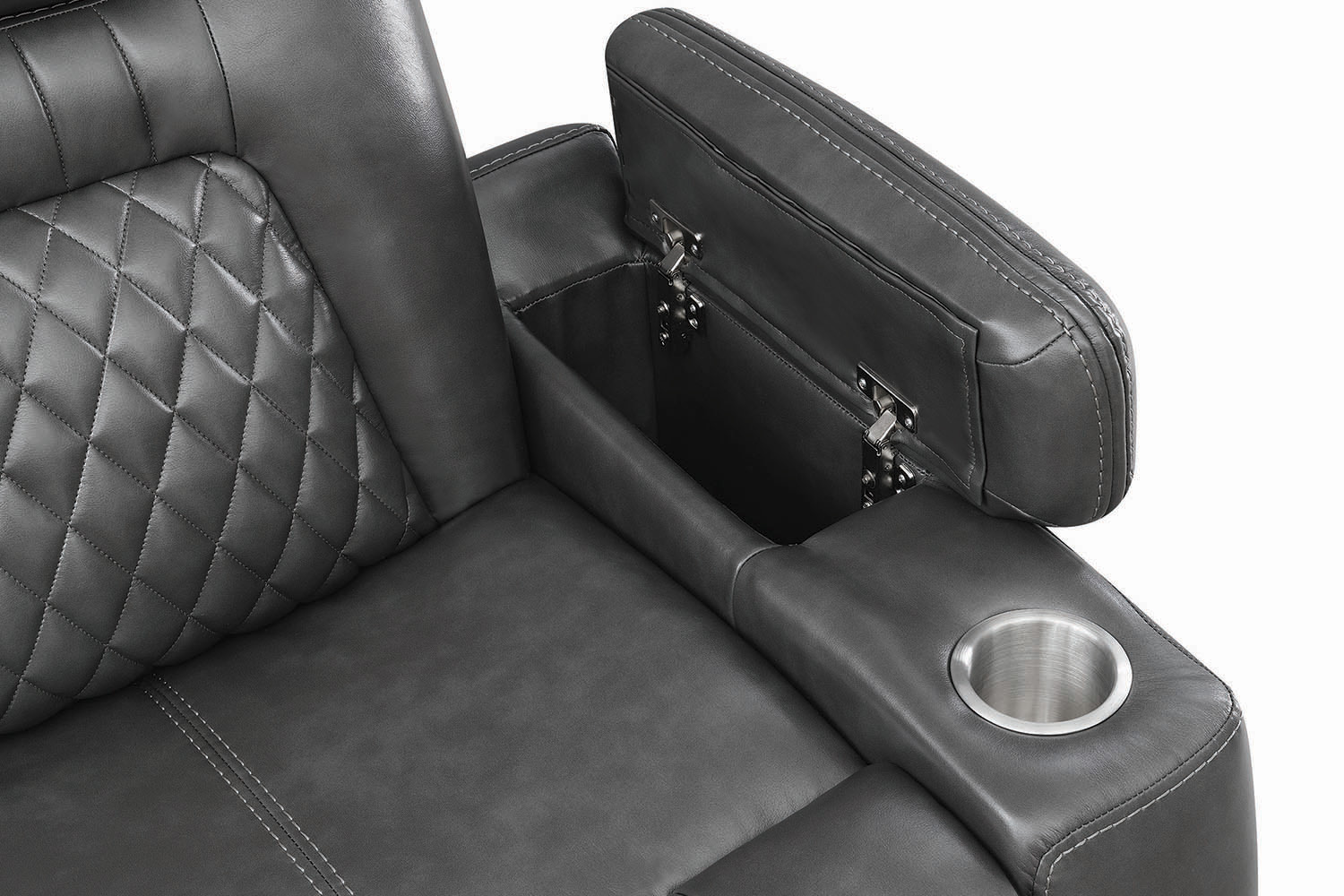 Coaster™ Korbach Upholstered Power Recliner - Charcoal