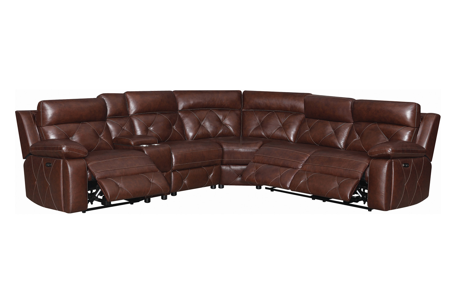 Coaster - Chester 6-Piece Power Sectional in Chocolate