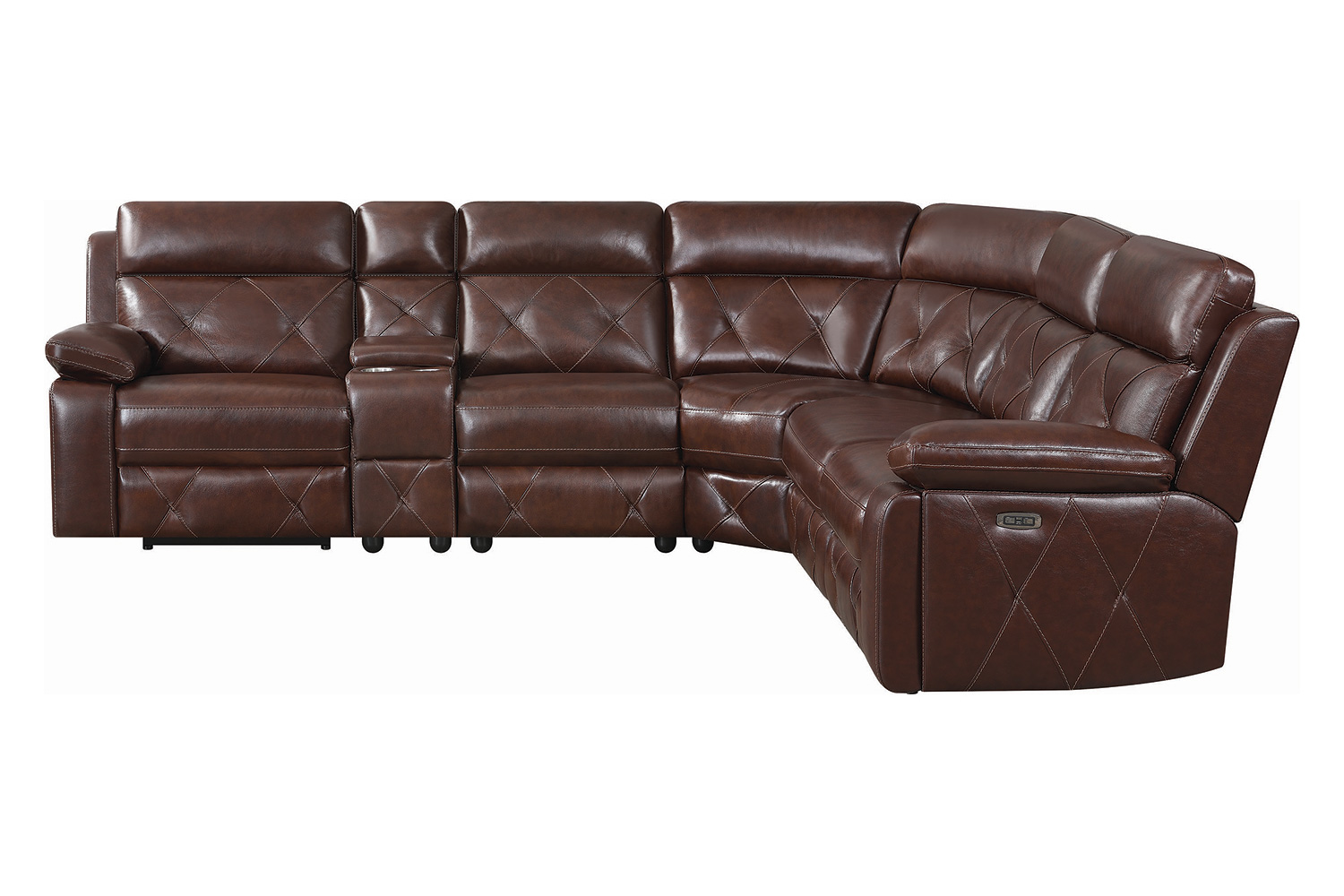 Coaster - Chester 6-Piece Power Sectional in Chocolate