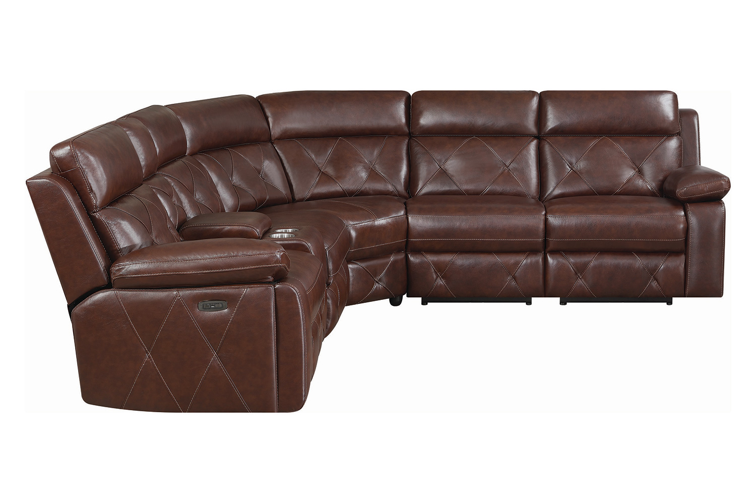 Coaster - Chester 6-Piece Power Sectional in Chocolate