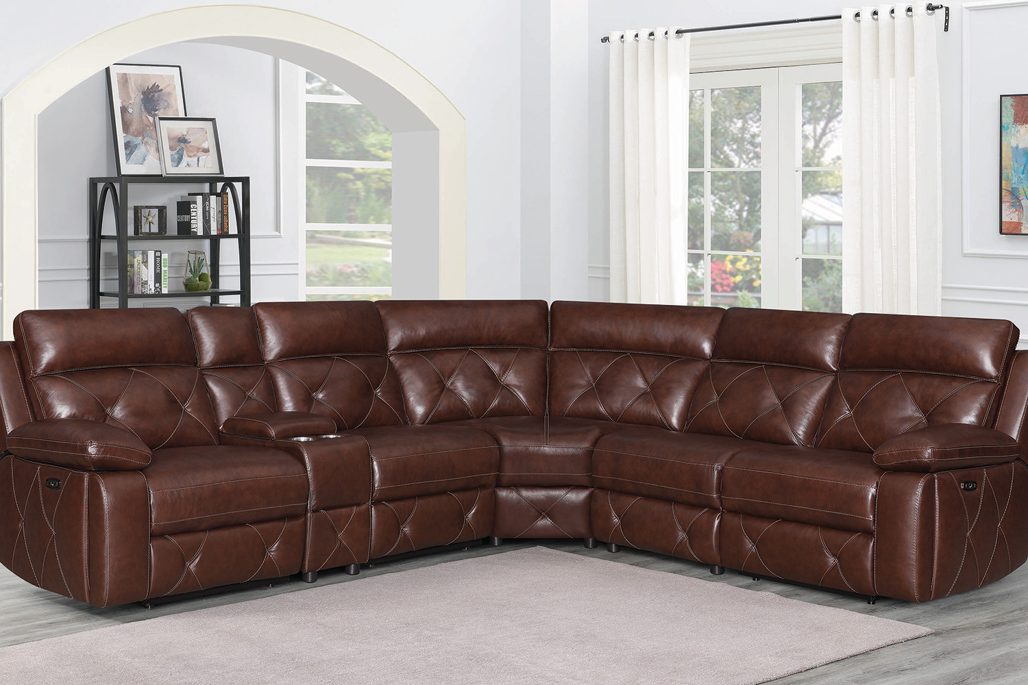 Coaster - Chester 6-Piece Power Sectional in Chocolate