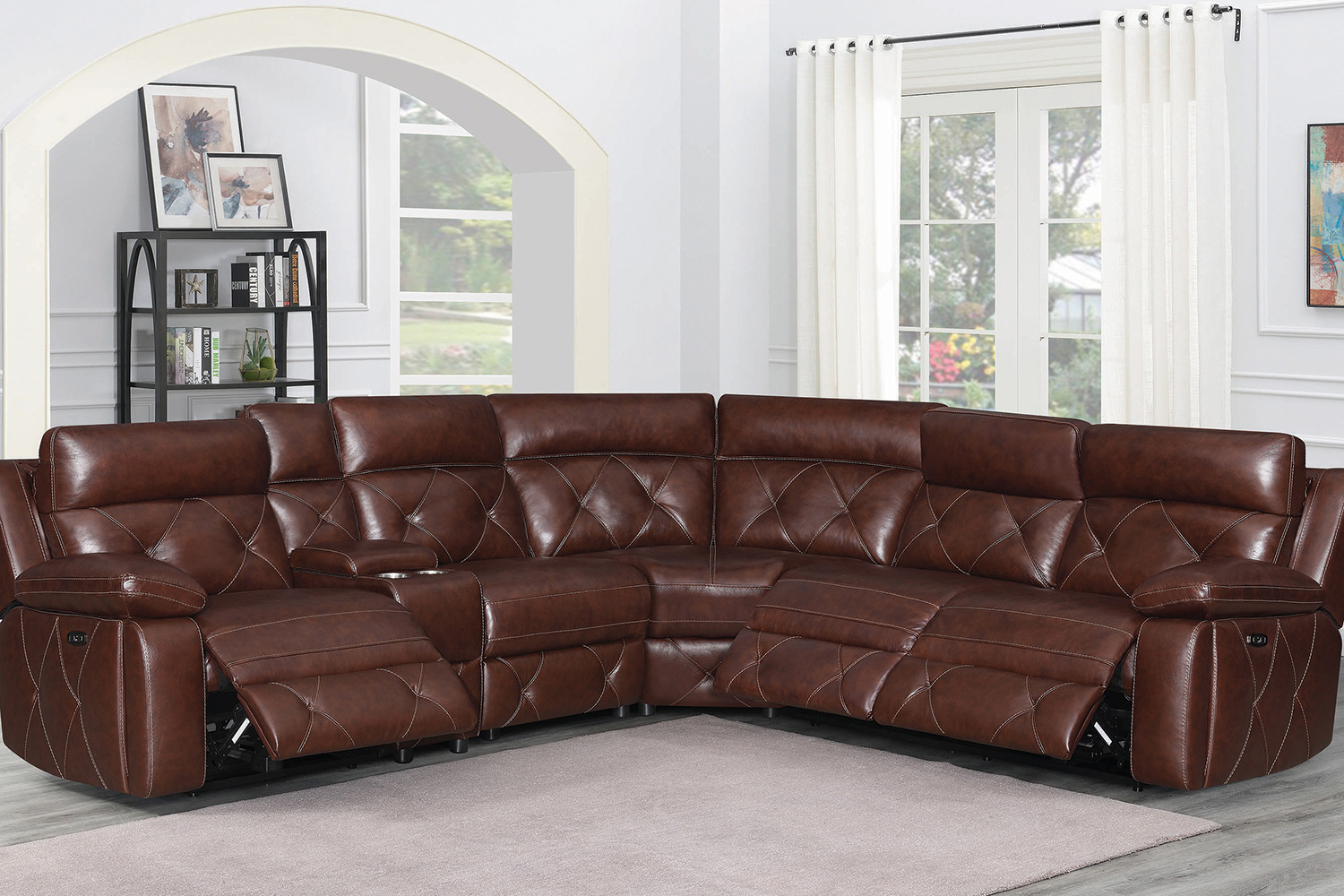 Coaster - Chester 6-Piece Power Sectional in Chocolate