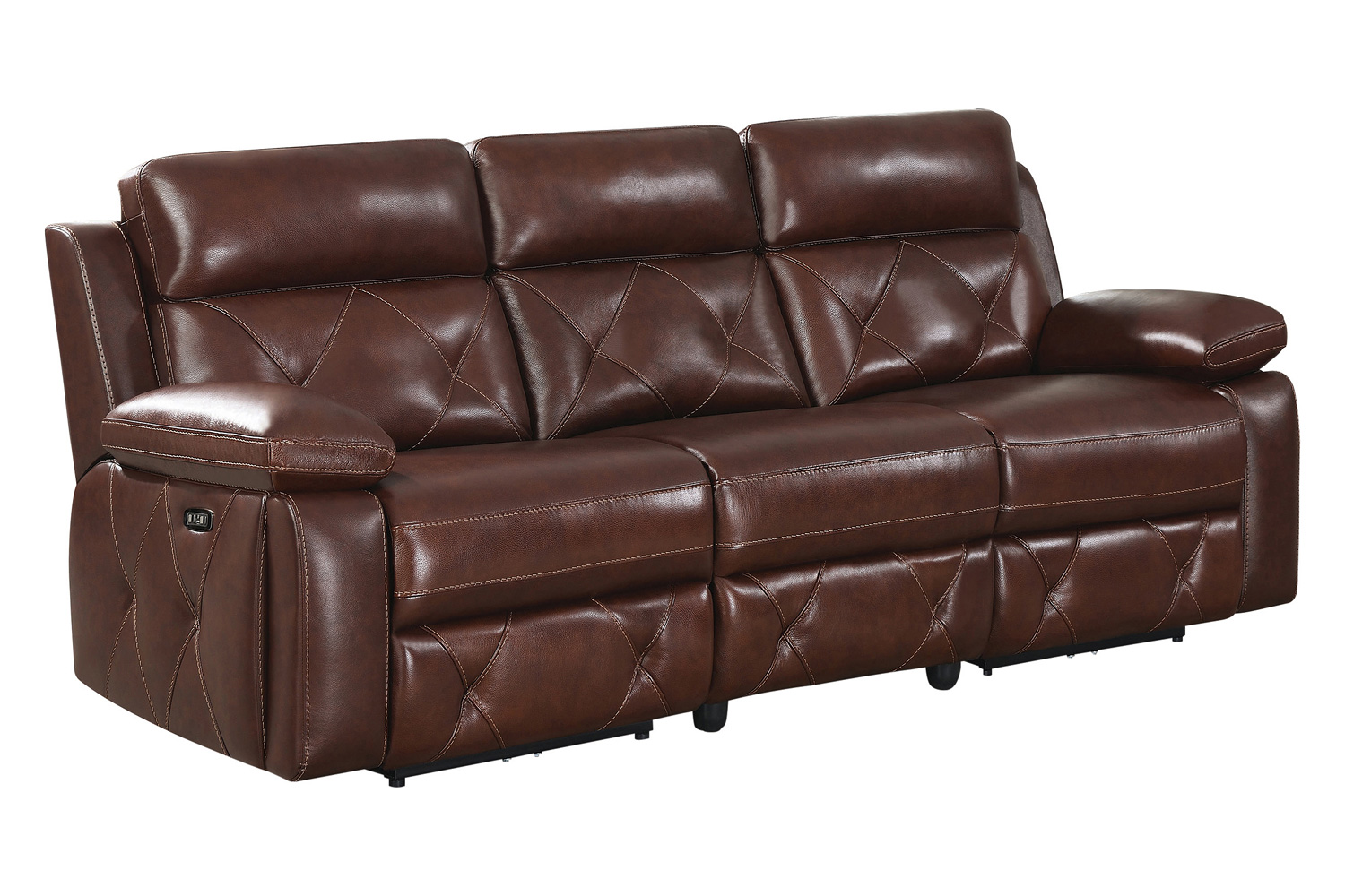 Coaster - Chester Upholstered Power Reclining Seat And Power Headrest Sofa in Chocolate