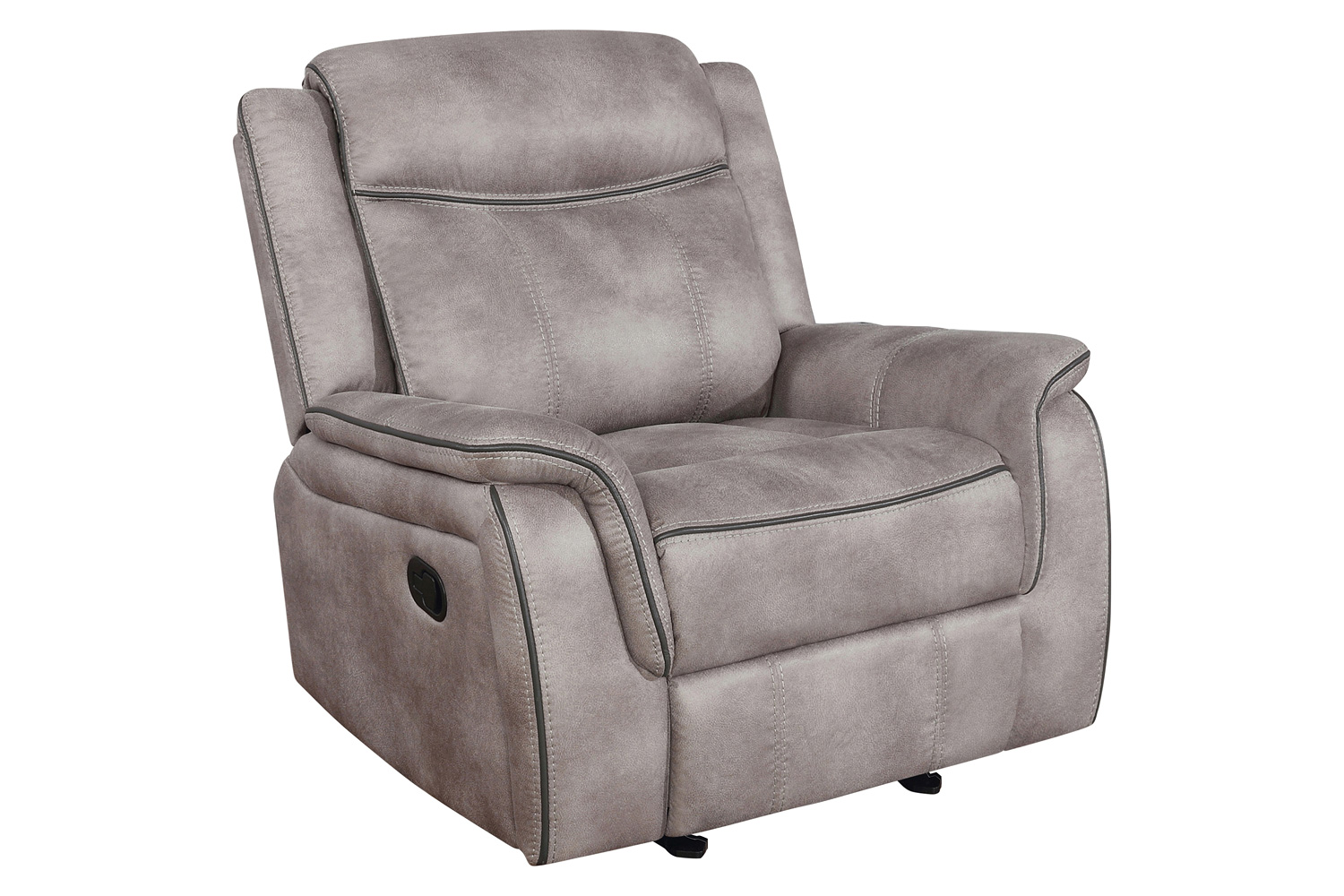 Coaster Lawrence Upholstered Tufted Back Motion Sofa - Taupe