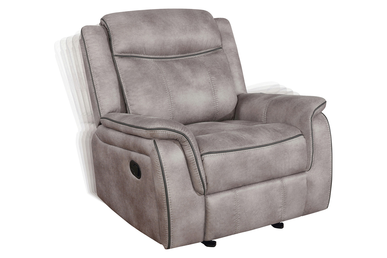 Coaster™ Lawrence Upholstered Tufted Back Glider Recliner - Taupe