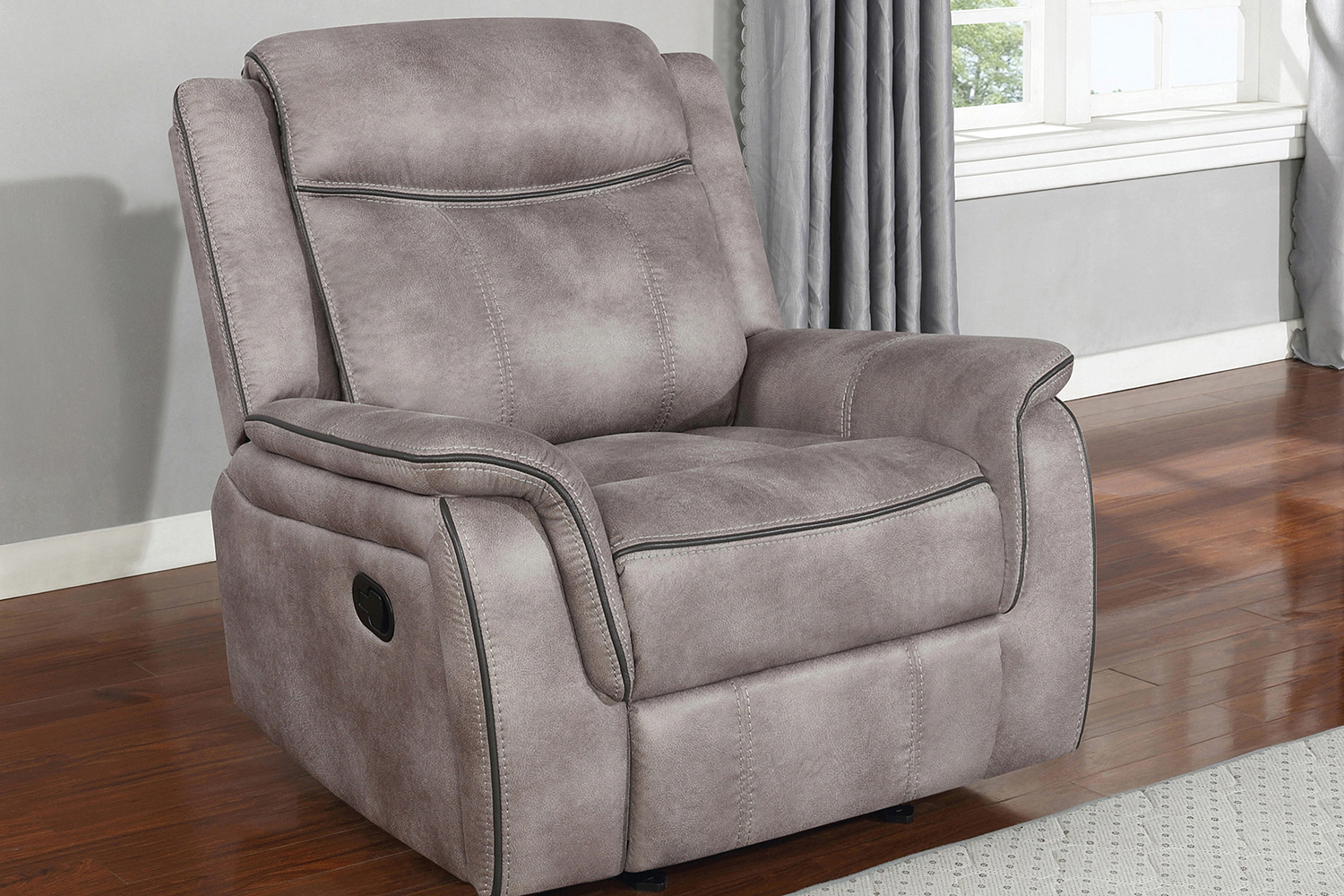 Coaster™ Lawrence Upholstered Tufted Back Glider Recliner - Taupe