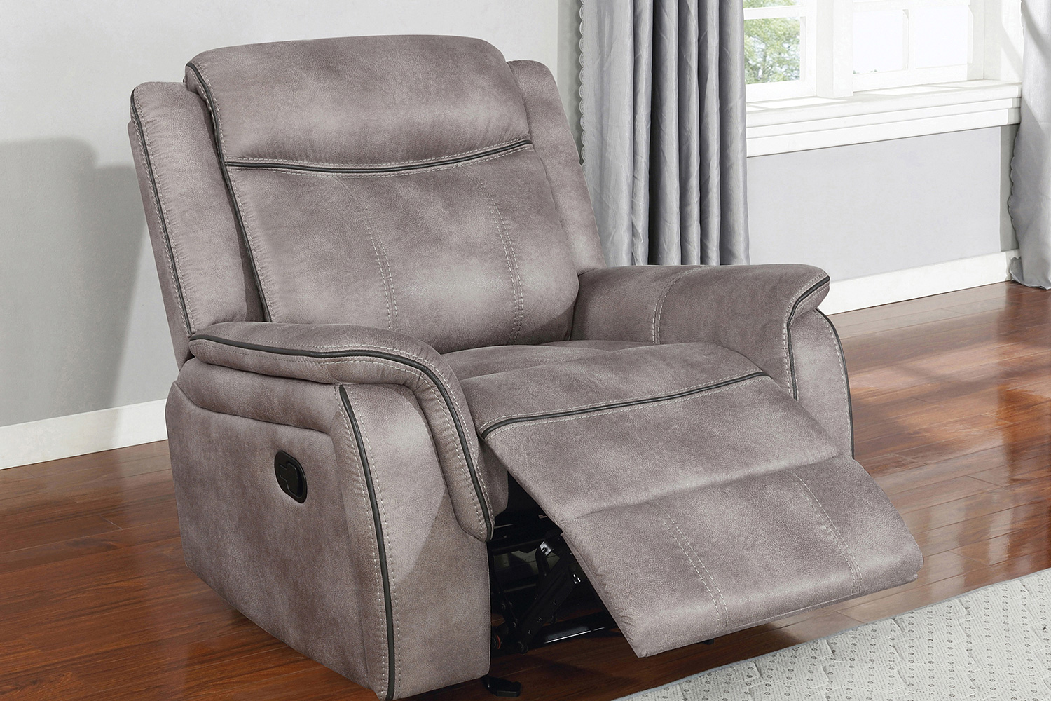 Coaster™ Lawrence Upholstered Tufted Back Glider Recliner - Taupe