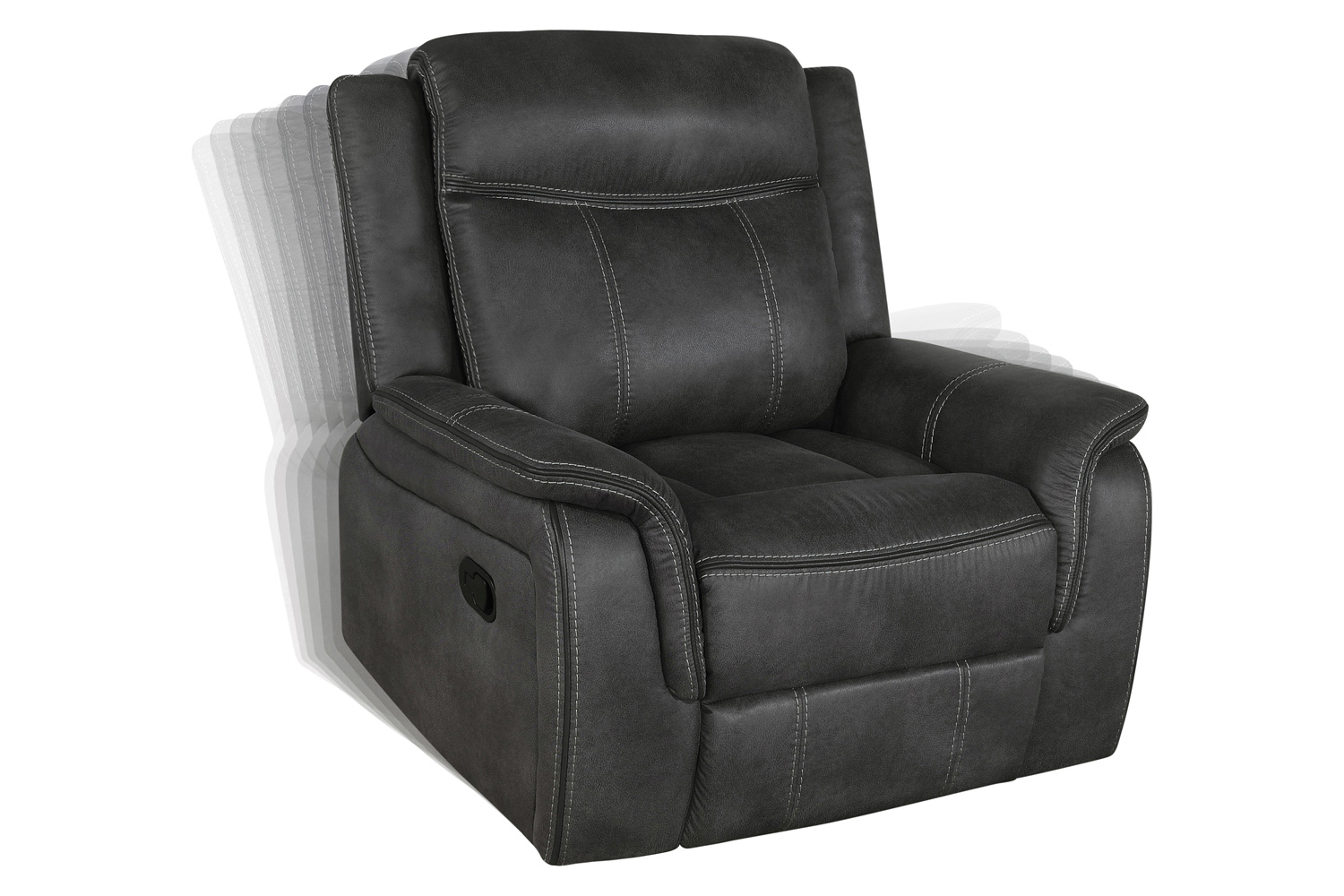 Coaster™ Lawrence Upholstered Tufted Back Glider Recliner - Charcoal