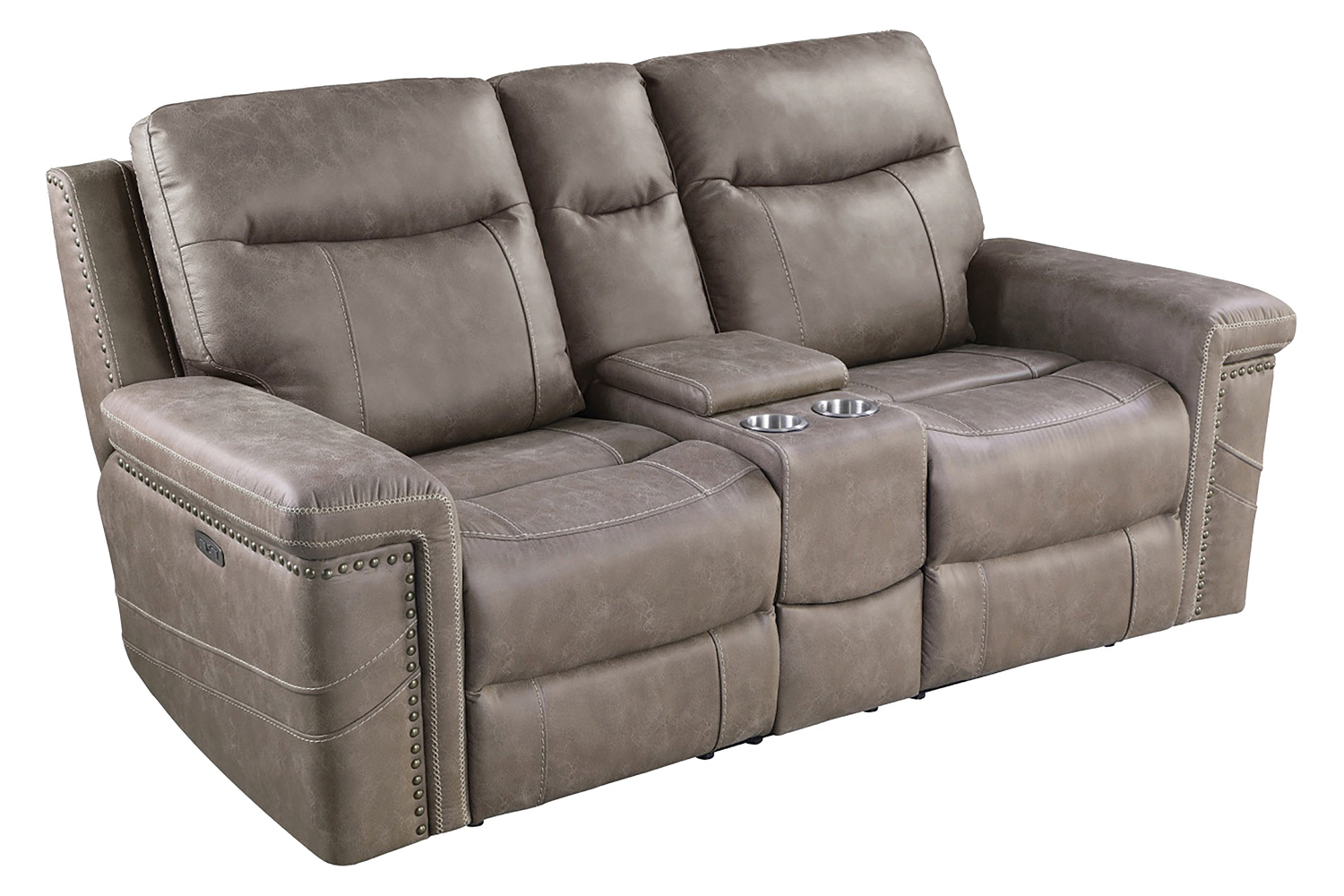 Coaster - Wixom Cushion Back Power Sofa in Taupe