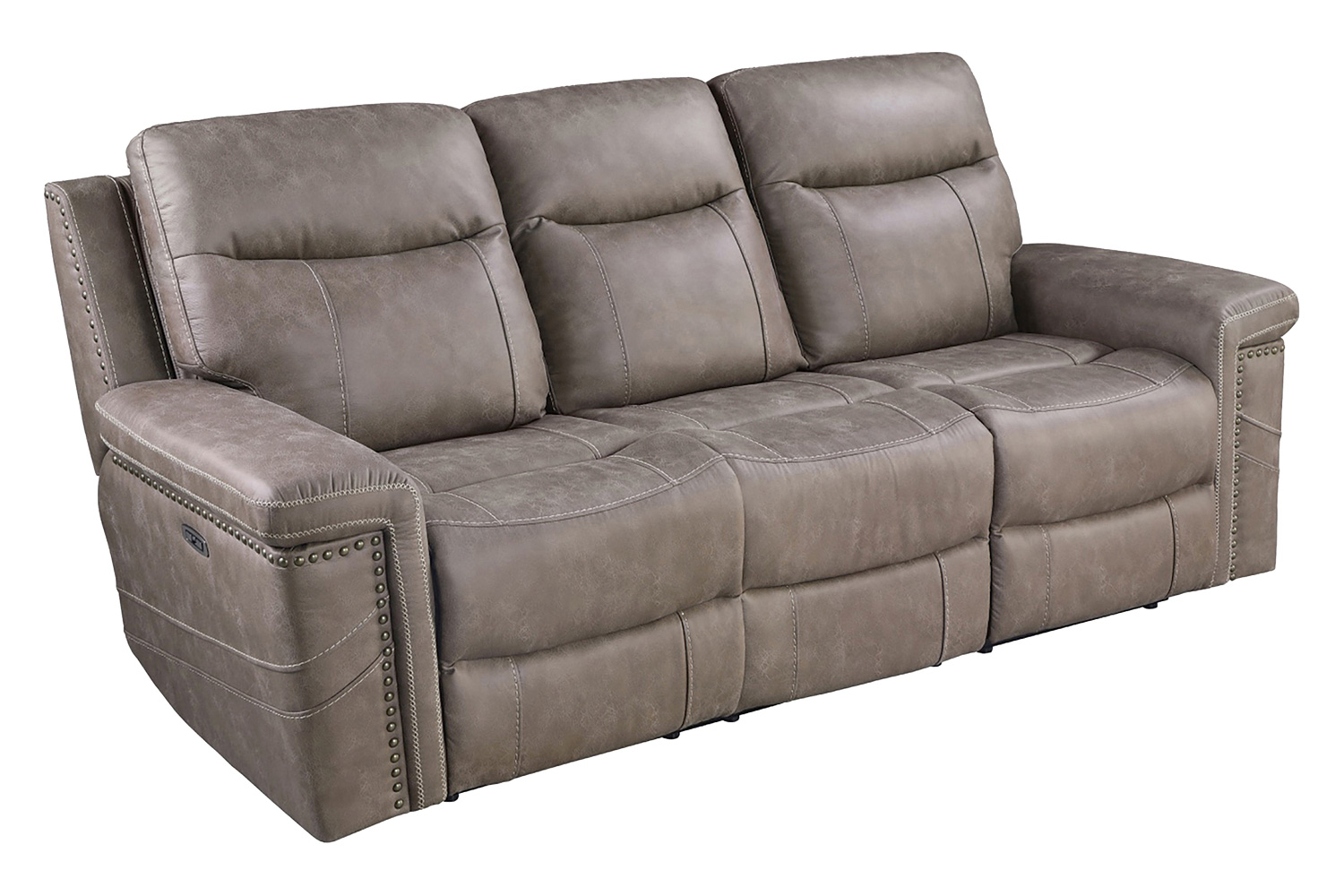 Coaster - Wixom Cushion Back Power Sofa in Taupe