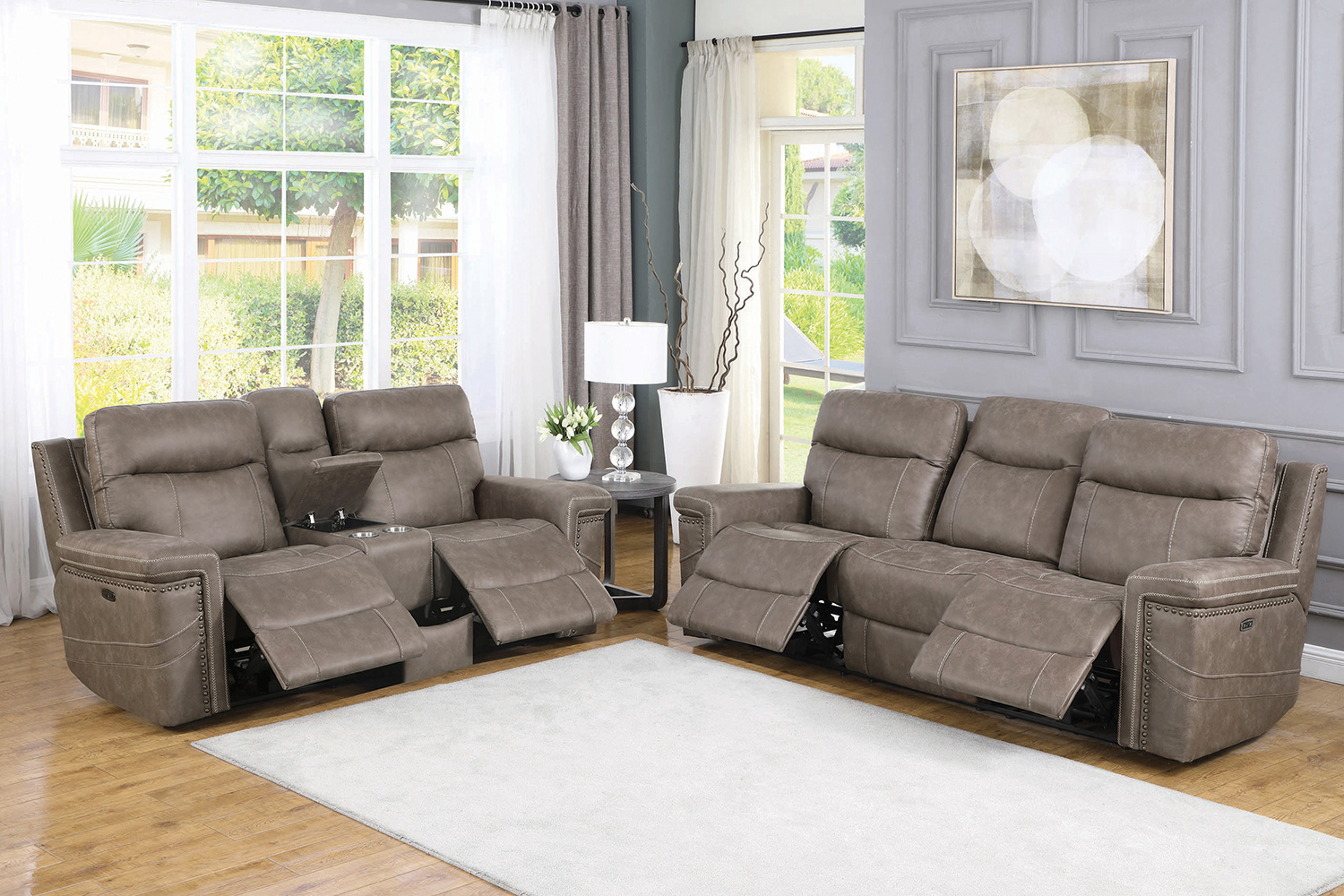 Coaster - Wixom Upholstered Tufted Living Room Set