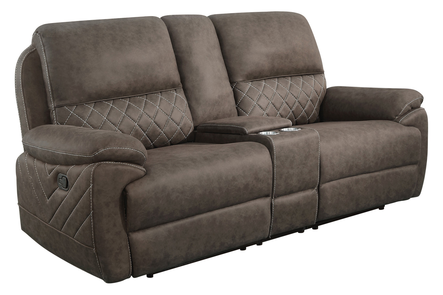 Coaster - Variel Upholstered Tufted Motion Loveseat with Console