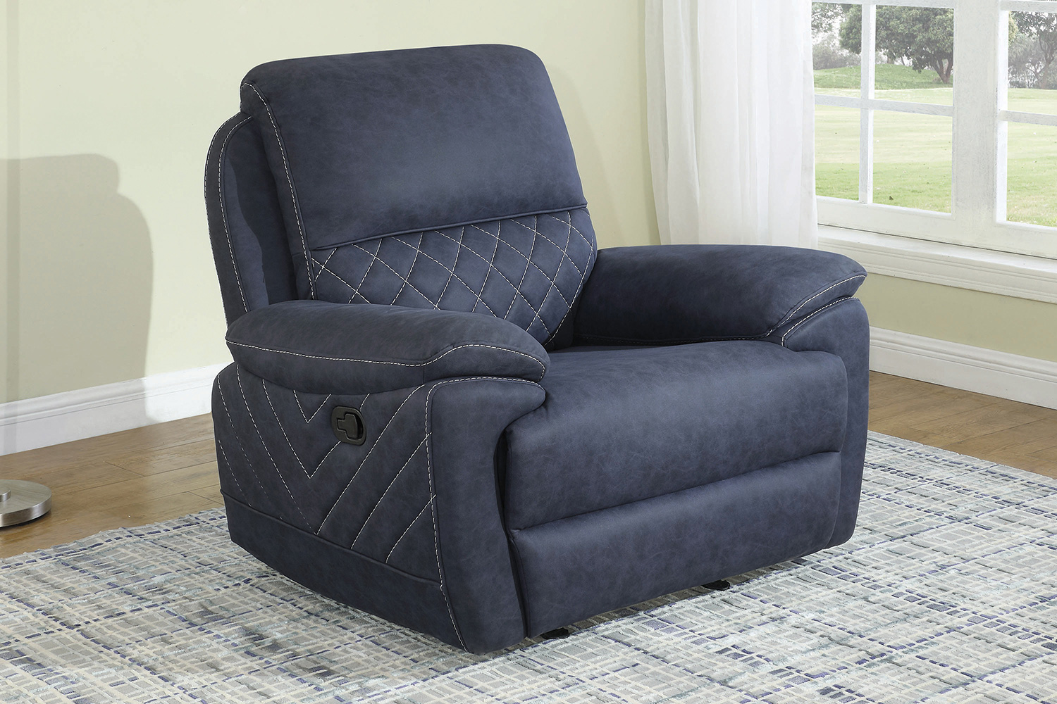 Coaster Variel Glider Recliner - Blue