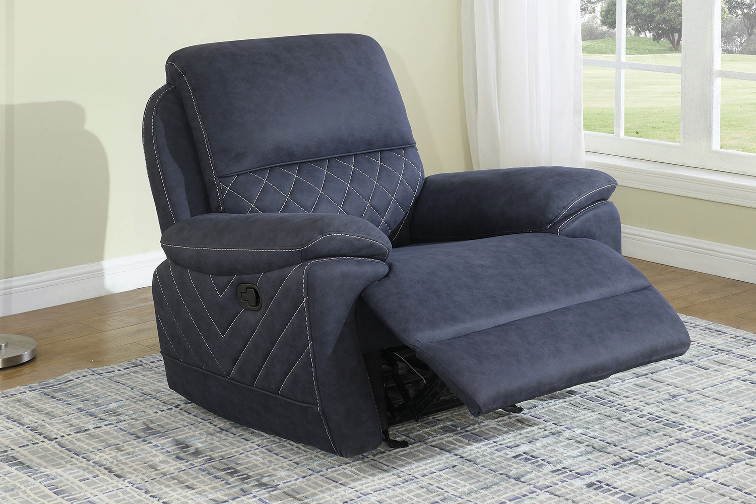 Coaster Variel Glider Recliner - Blue