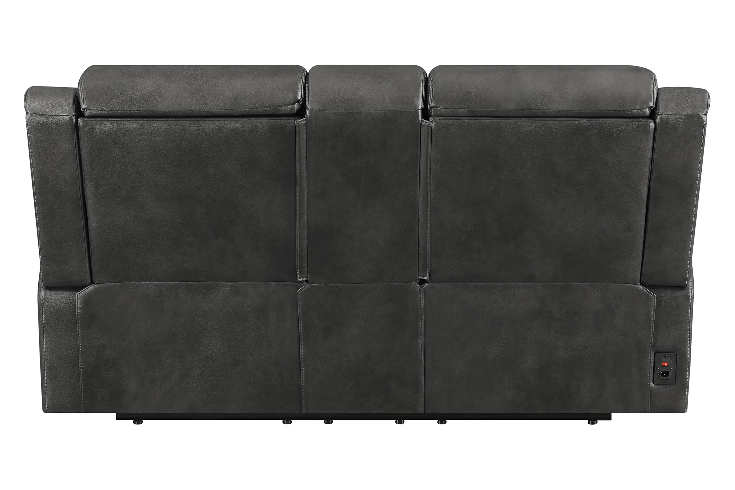 Coaster - Shallowford Upholstered Power Loveseat With Console in Hand Rubbed Charcoal