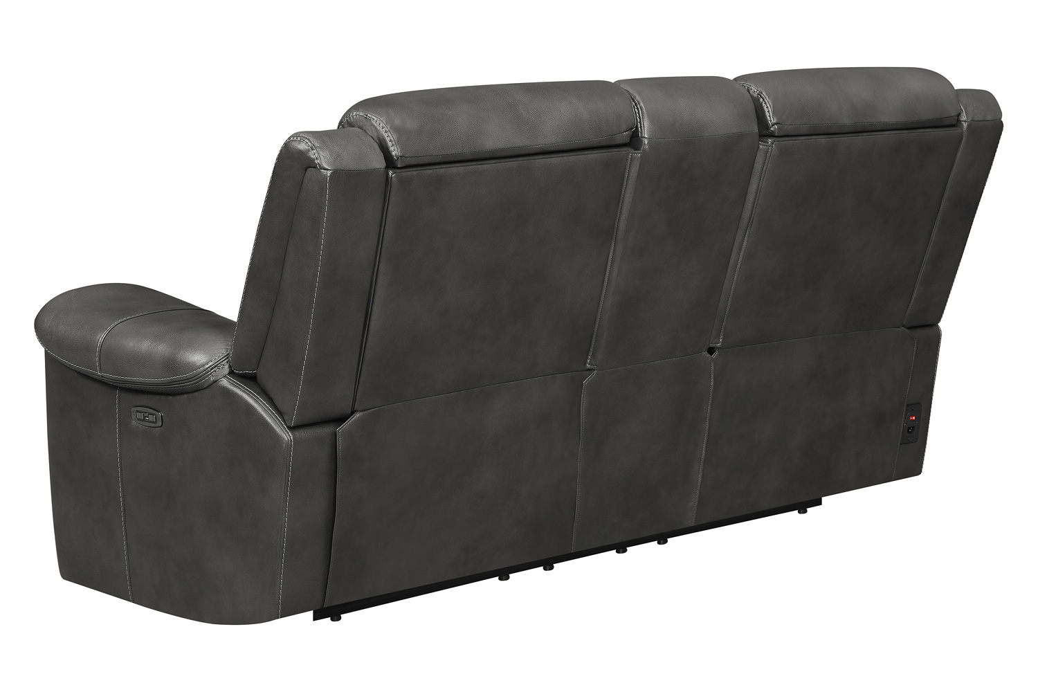 Coaster - Shallowford Upholstered Power Loveseat With Console in Hand Rubbed Charcoal