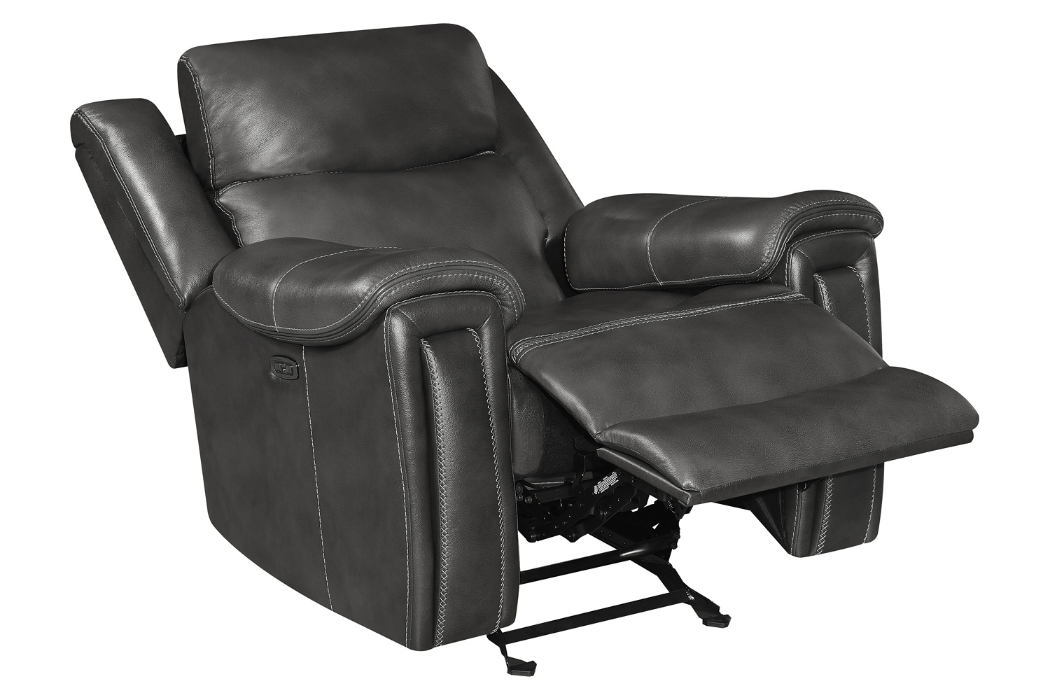 Coaster™ Shallowford Upholstered Power Glider Recliner - Hand Rubbed Charcoal