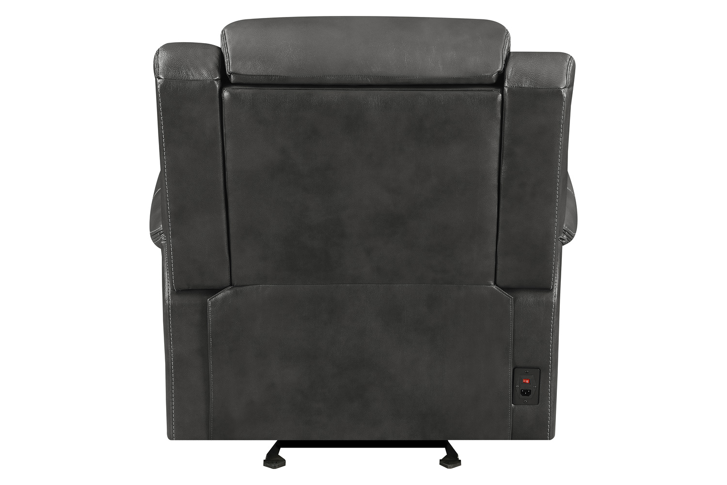 Coaster™ Shallowford Upholstered Power Glider Recliner - Hand Rubbed Charcoal