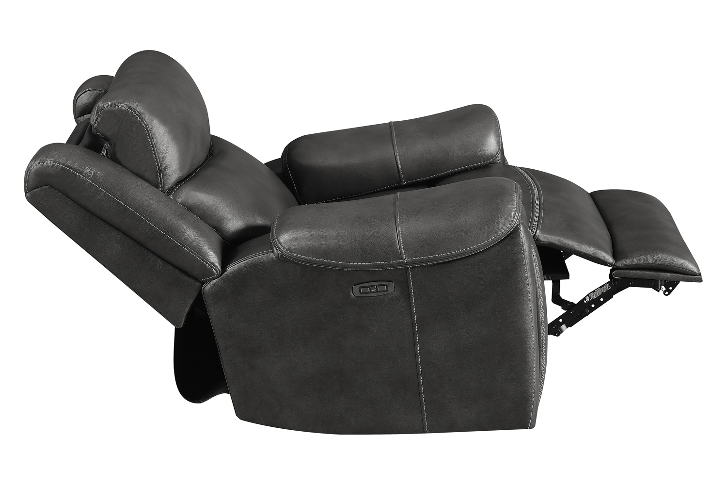 Coaster™ Shallowford Upholstered Power Glider Recliner - Hand Rubbed Charcoal