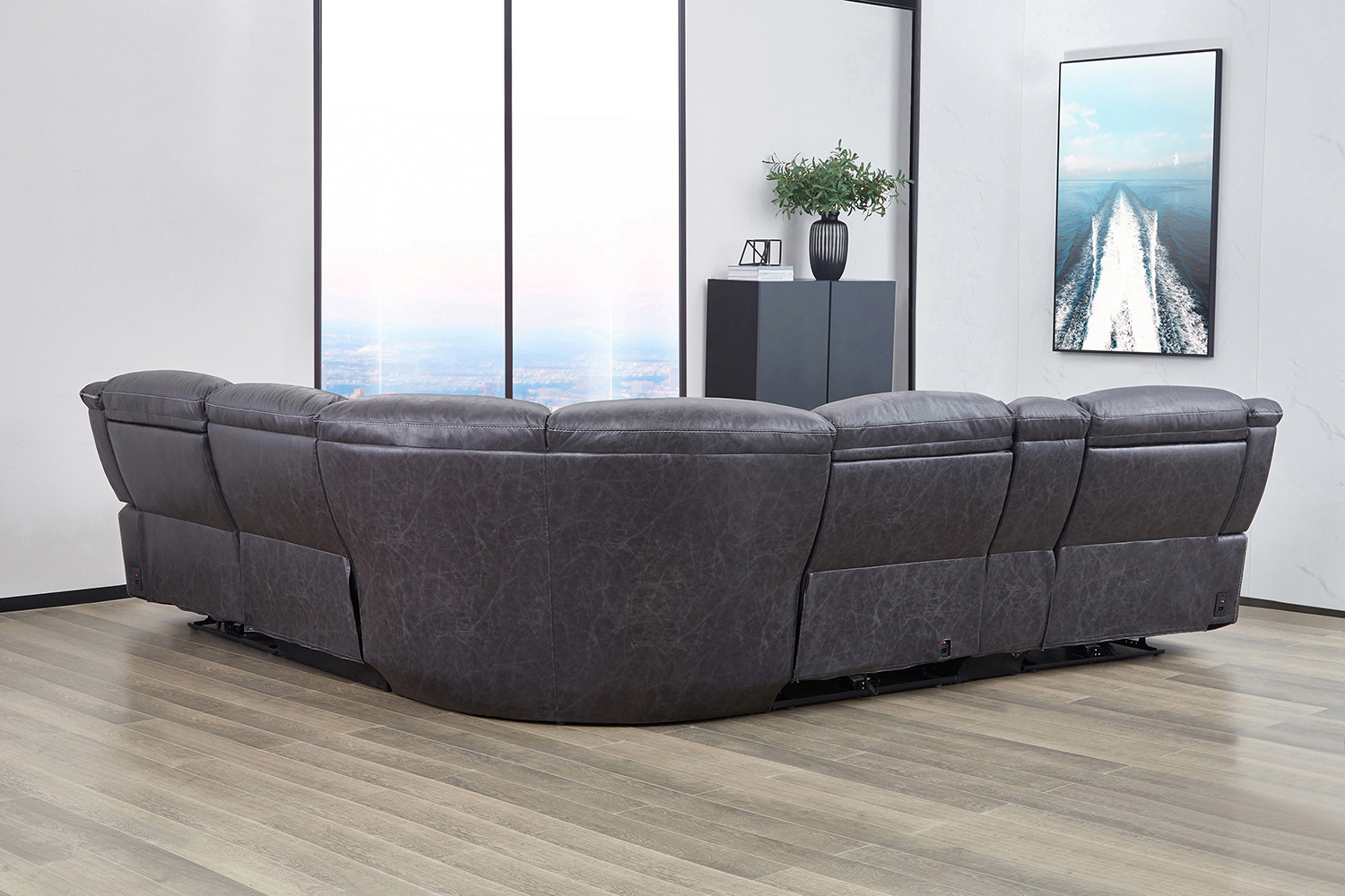 Coaster - Bluefield 6-Piece Modular Motion Sectional in Charcoal