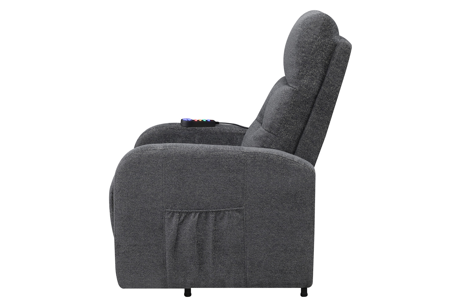 Coaster Tufted Upholstered Power Lift Recliner - Charcoal