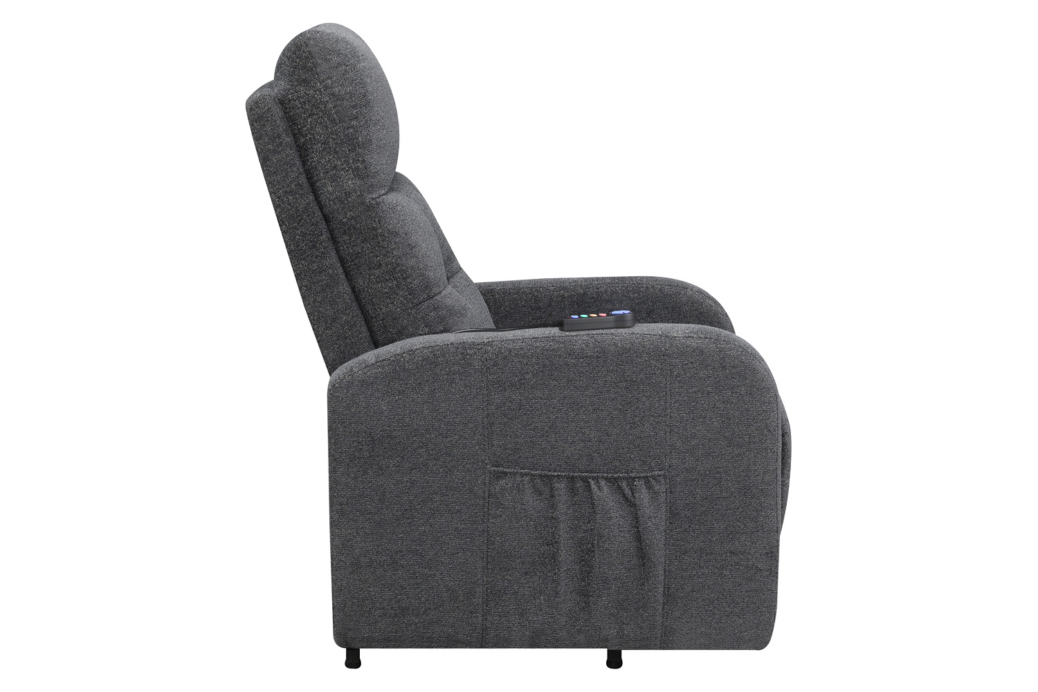 Coaster Tufted Upholstered Power Lift Recliner - Charcoal