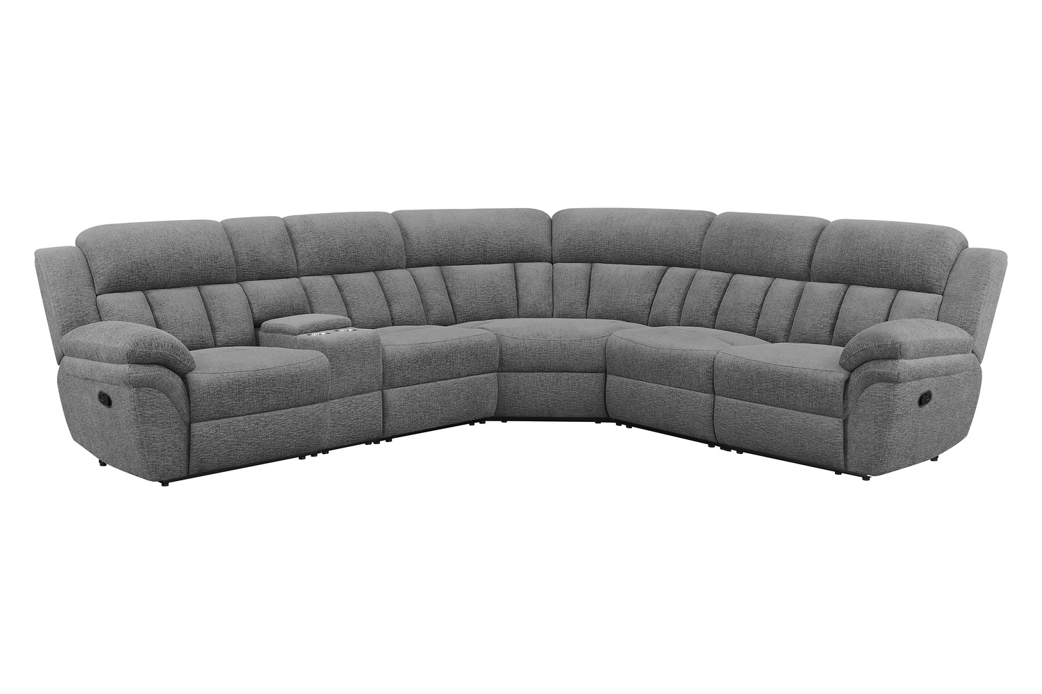 Coaster Bahrain 6-Piece Upholstered Motion Sectional - Charcoal