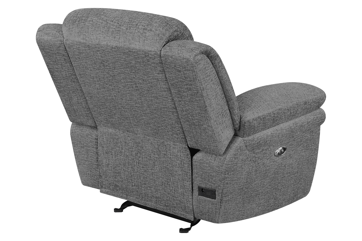 Coaster™ Bahrain Upholstered Glider Recliner - Charcoal