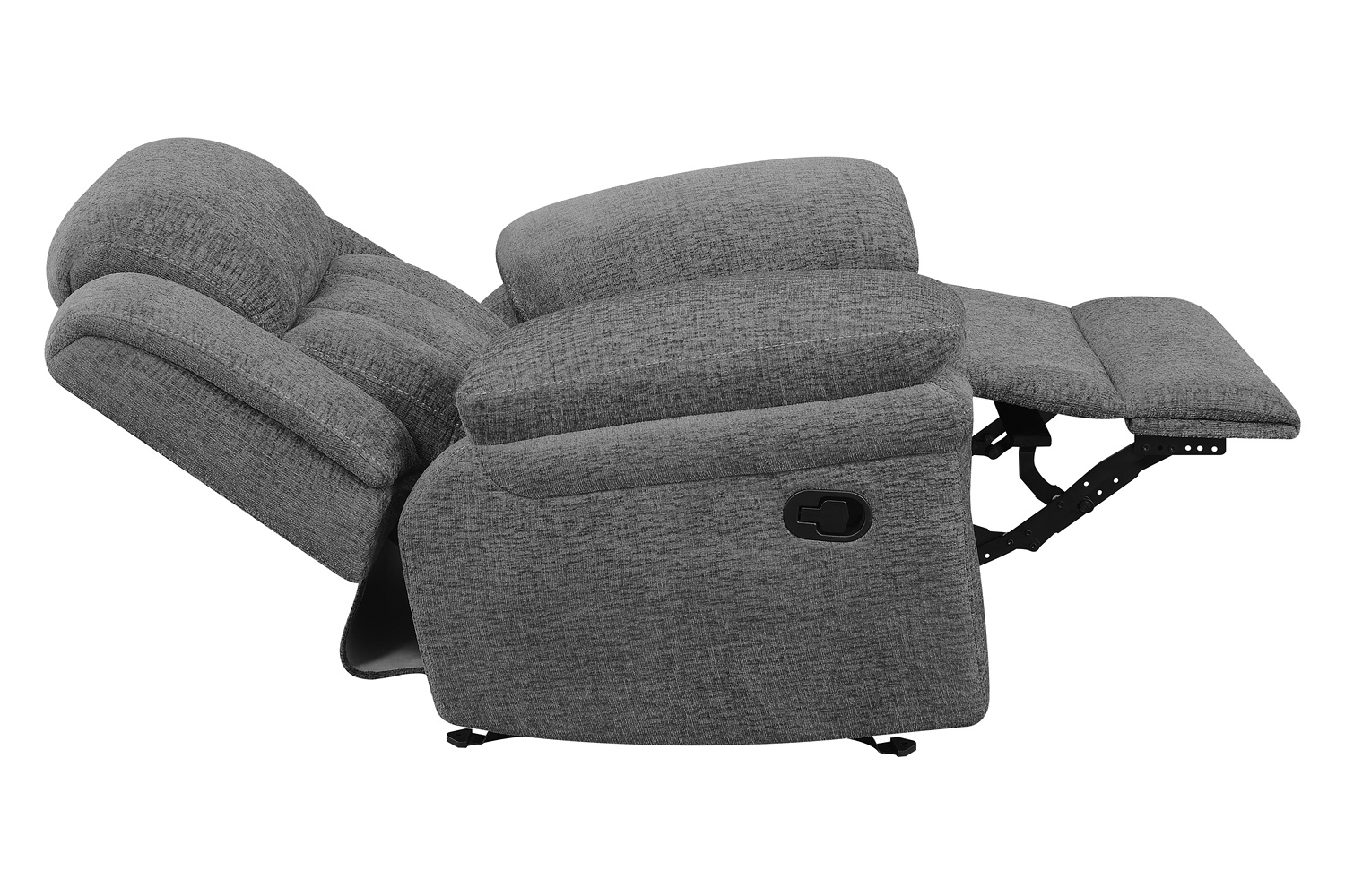 Coaster™ Bahrain Upholstered Glider Recliner - Charcoal