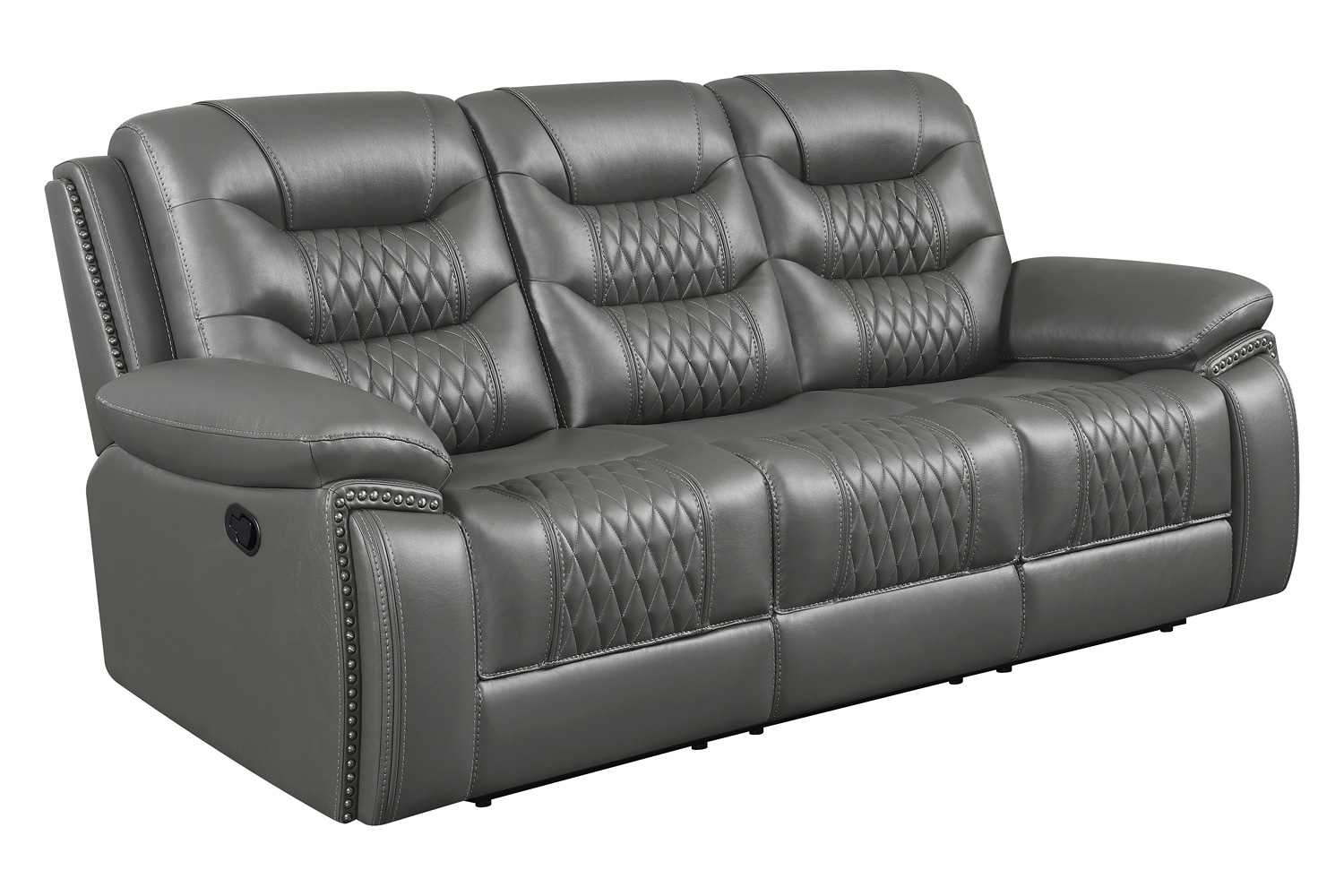 Coaster Flamenco Tufted Upholstered Motion Sofa - Charcoal