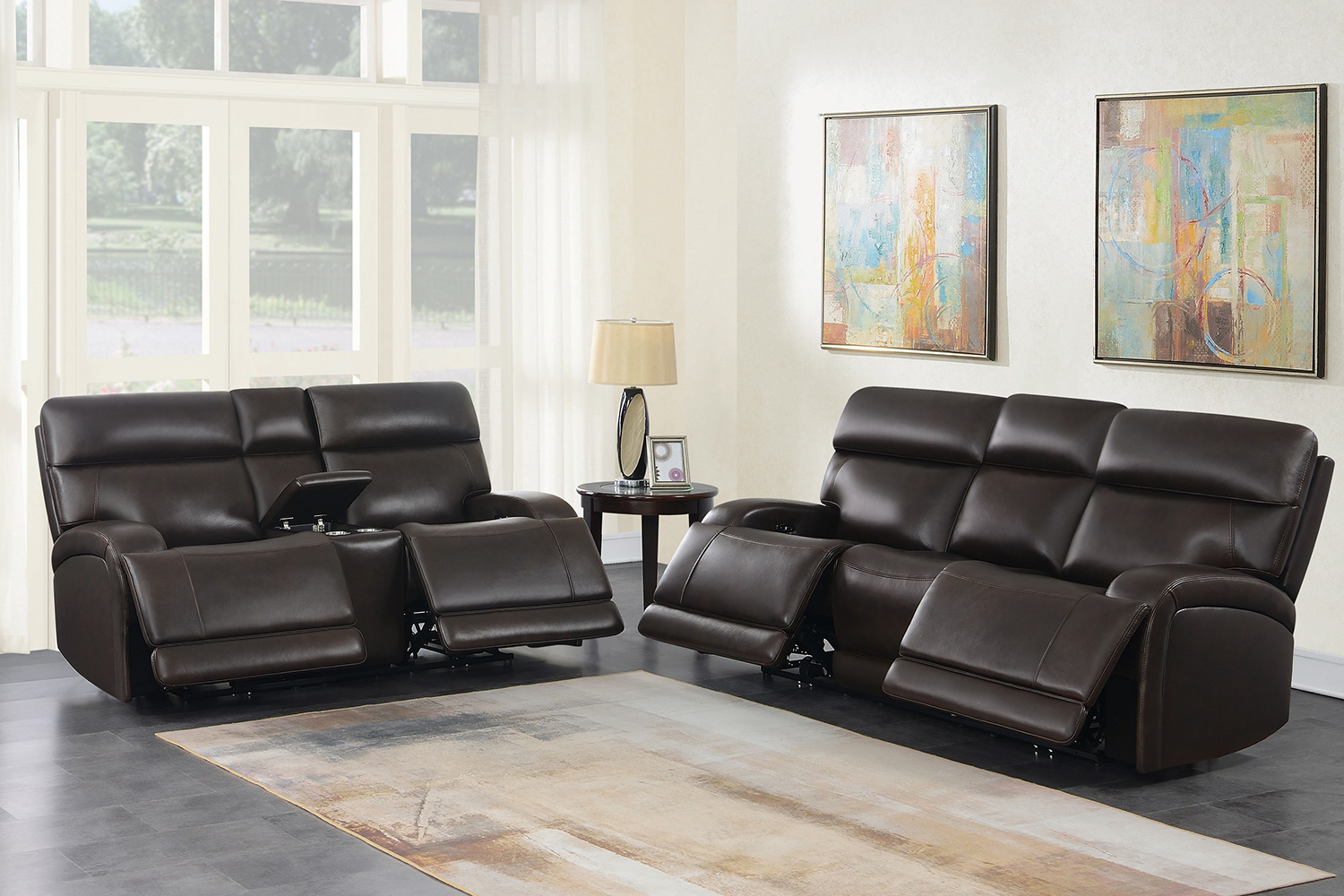 Coaster Longport Upholstered Power Sofa - Dark Brown