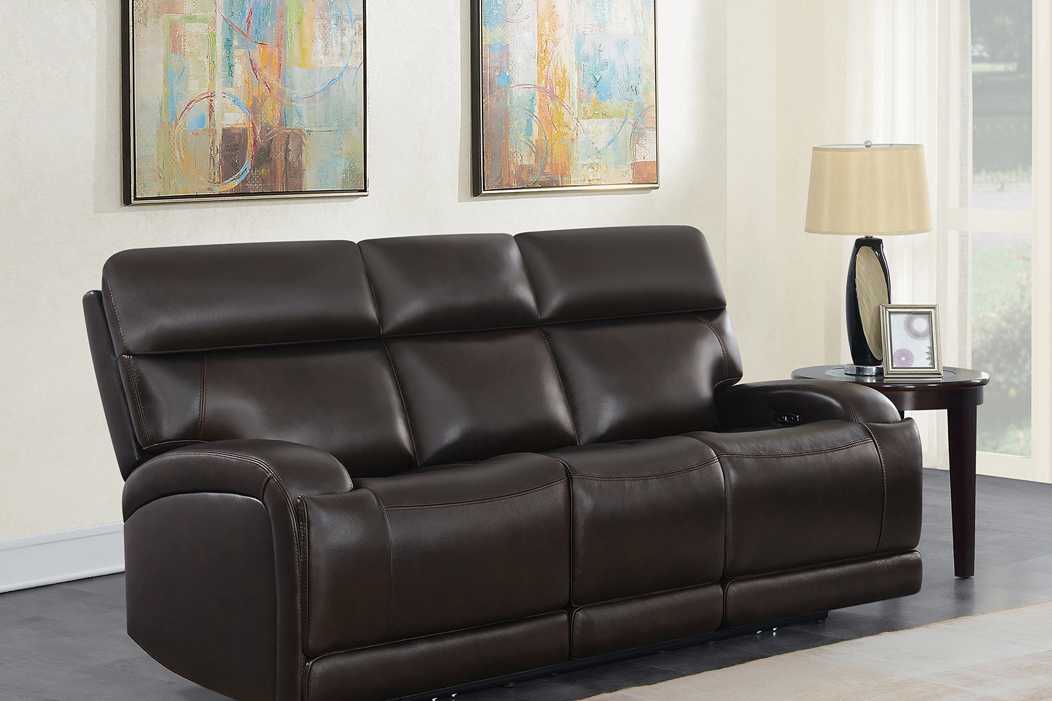 Coaster Longport Upholstered Power Sofa - Dark Brown