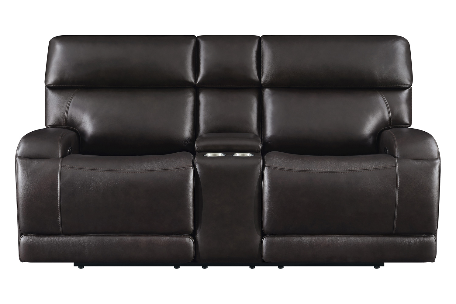 Coaster Longport Upholstered Power Loveseat with Console - Dark Brown