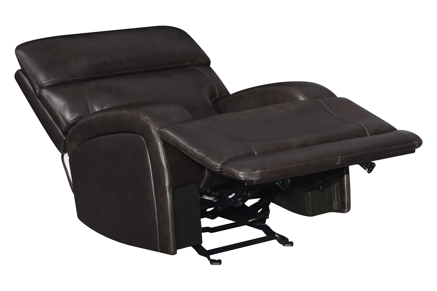 Coaster™ Longport Upholstered Power Glider Recliner - Dark Brown