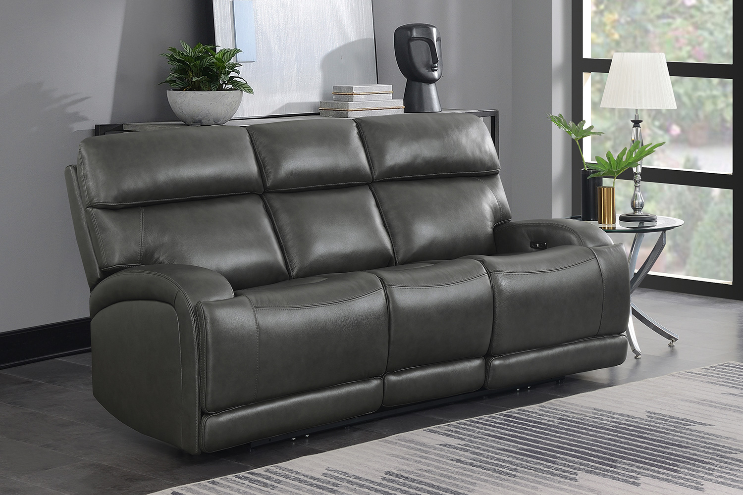 Coaster Longport Upholstered Power Sofa - Charcoal