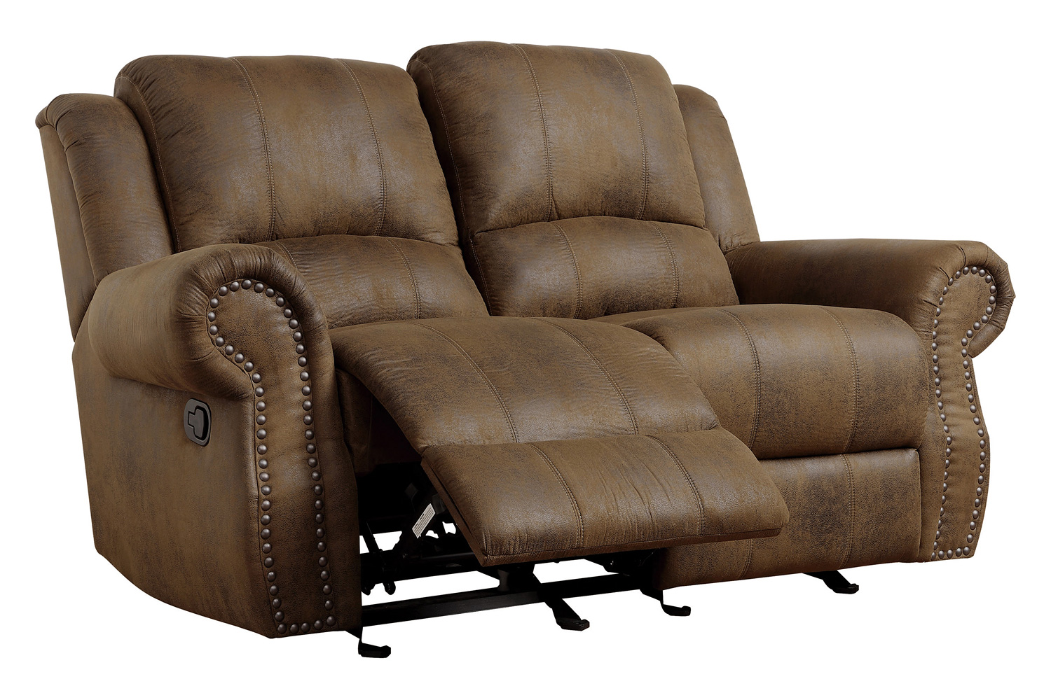 Coaster - Sir Rawlinson Rolled Arm Glider Loveseat with Nailhead Trim