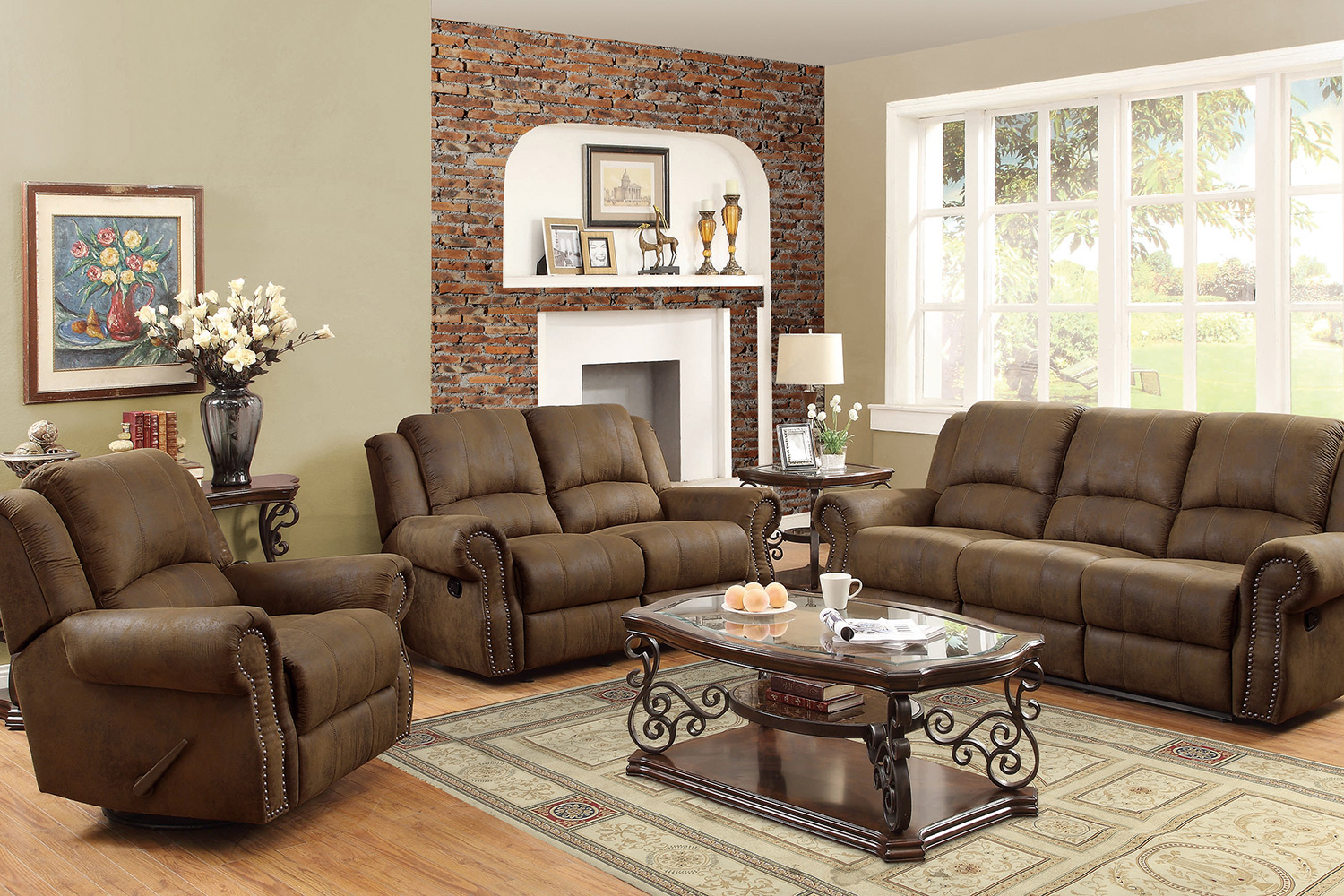 Coaster Sir Rawlinson Swivel Rocker Recliner - Buckskin Brown