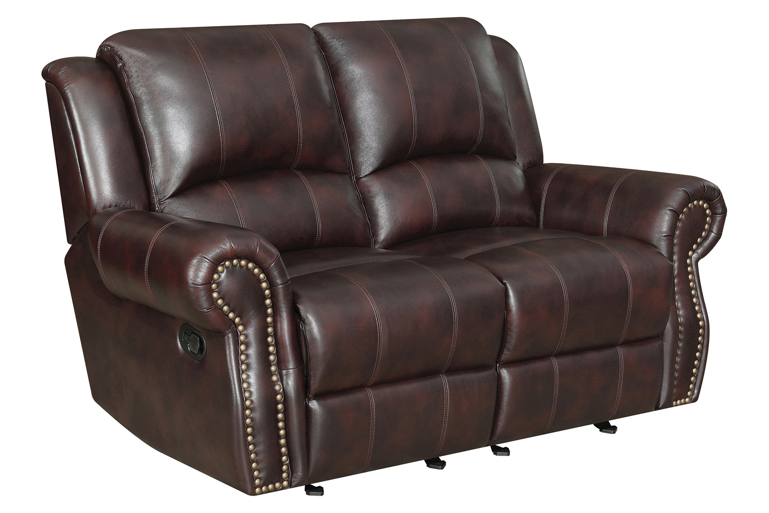 Coaster Sir Rawlinson Nailhead Trim Motion Sofa - Dark Brown