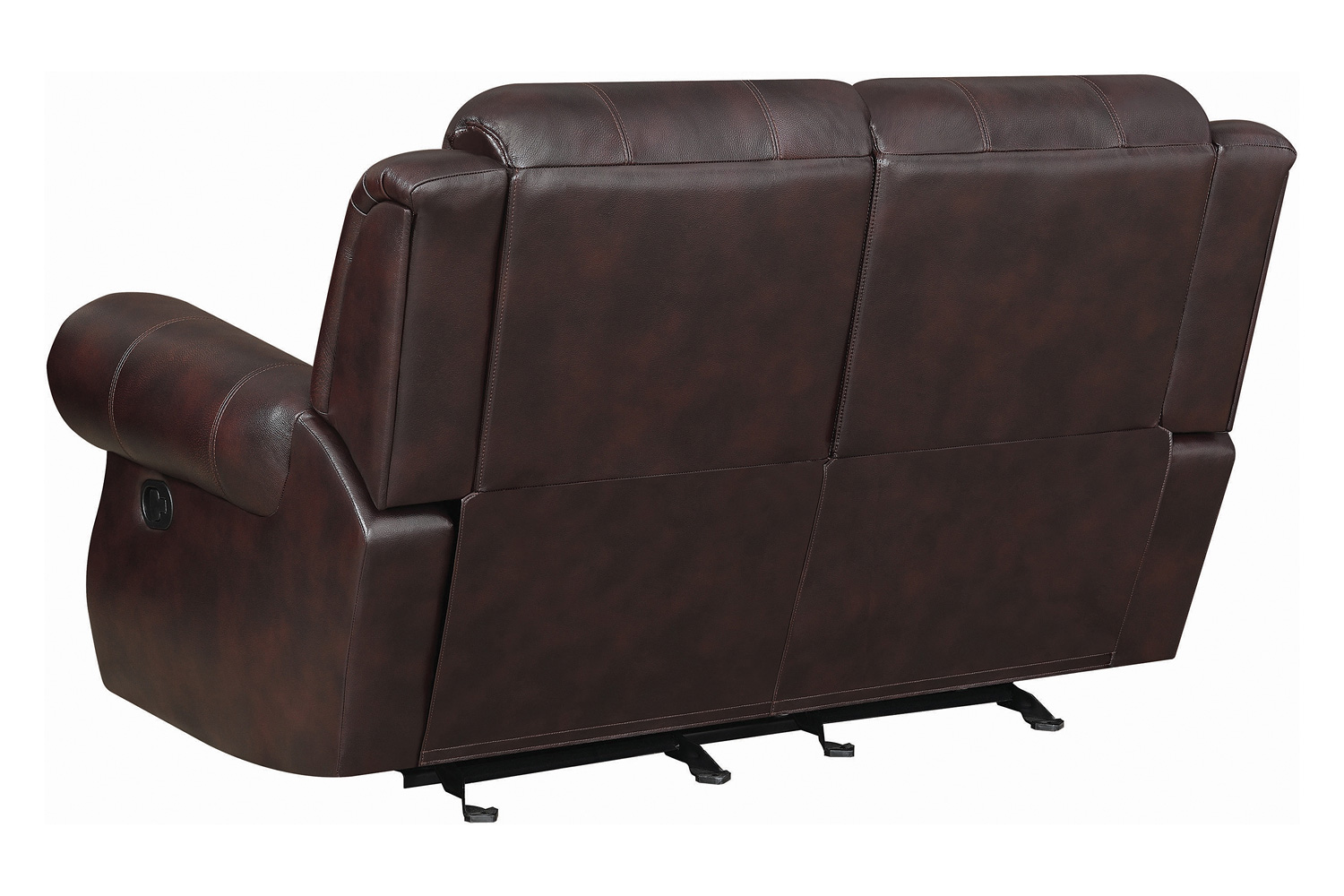 Coaster Sir Rawlinson Nailhead Trim Glider Loveseat - Dark Brown