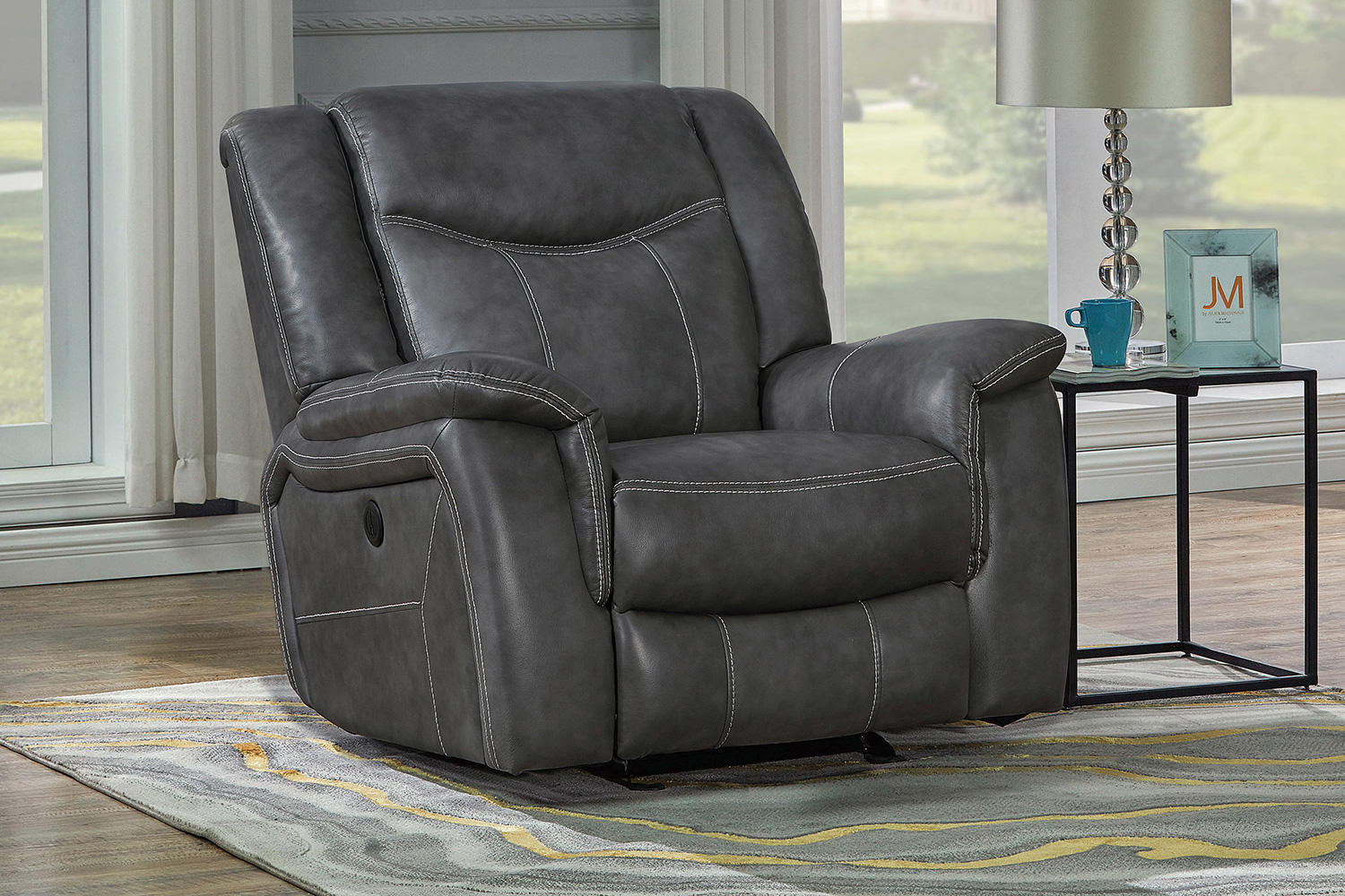 Coaster™ Conrad Upholstered Motion Glider Recliner - Gray